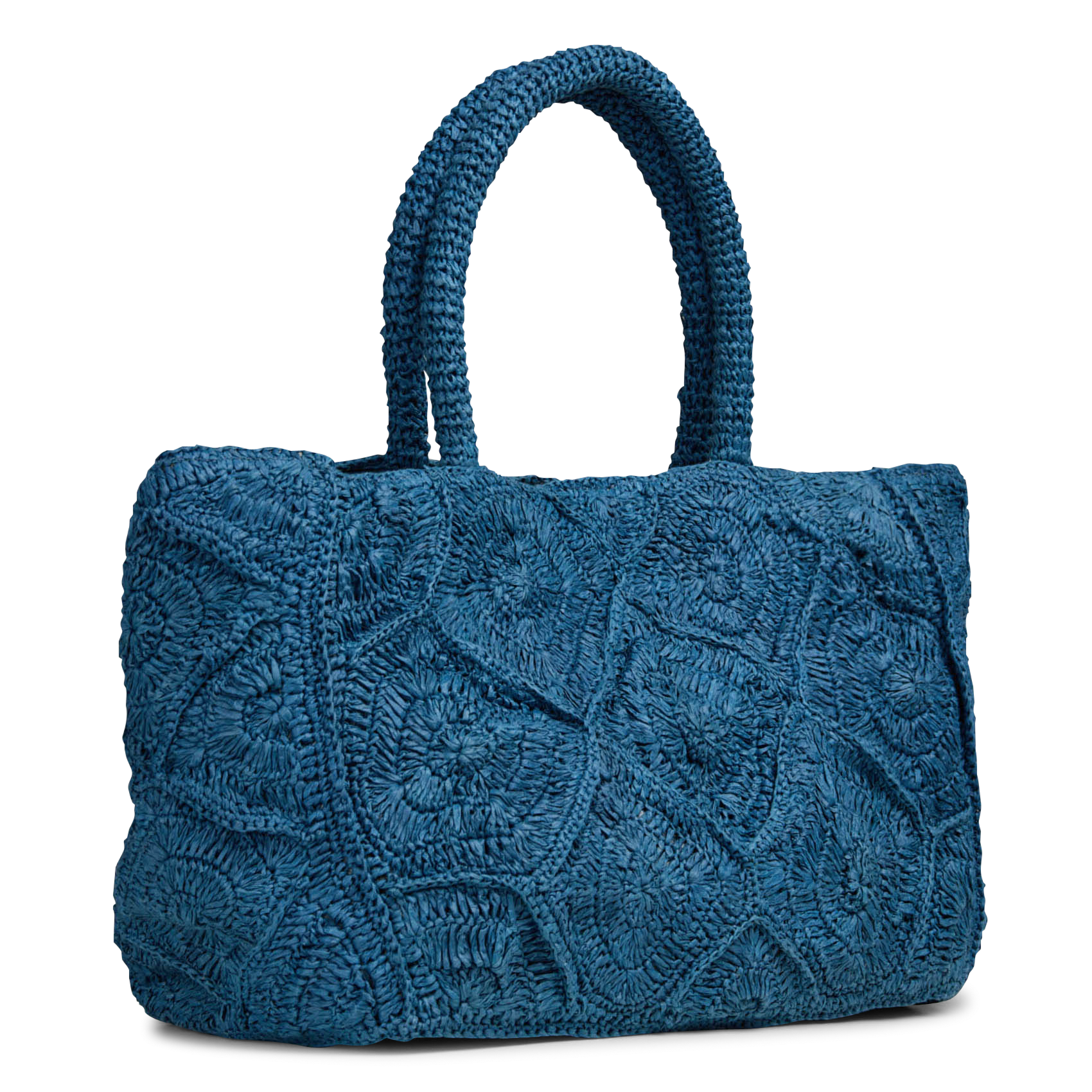 Bolso shopper de rafia MAISON 123 Azul