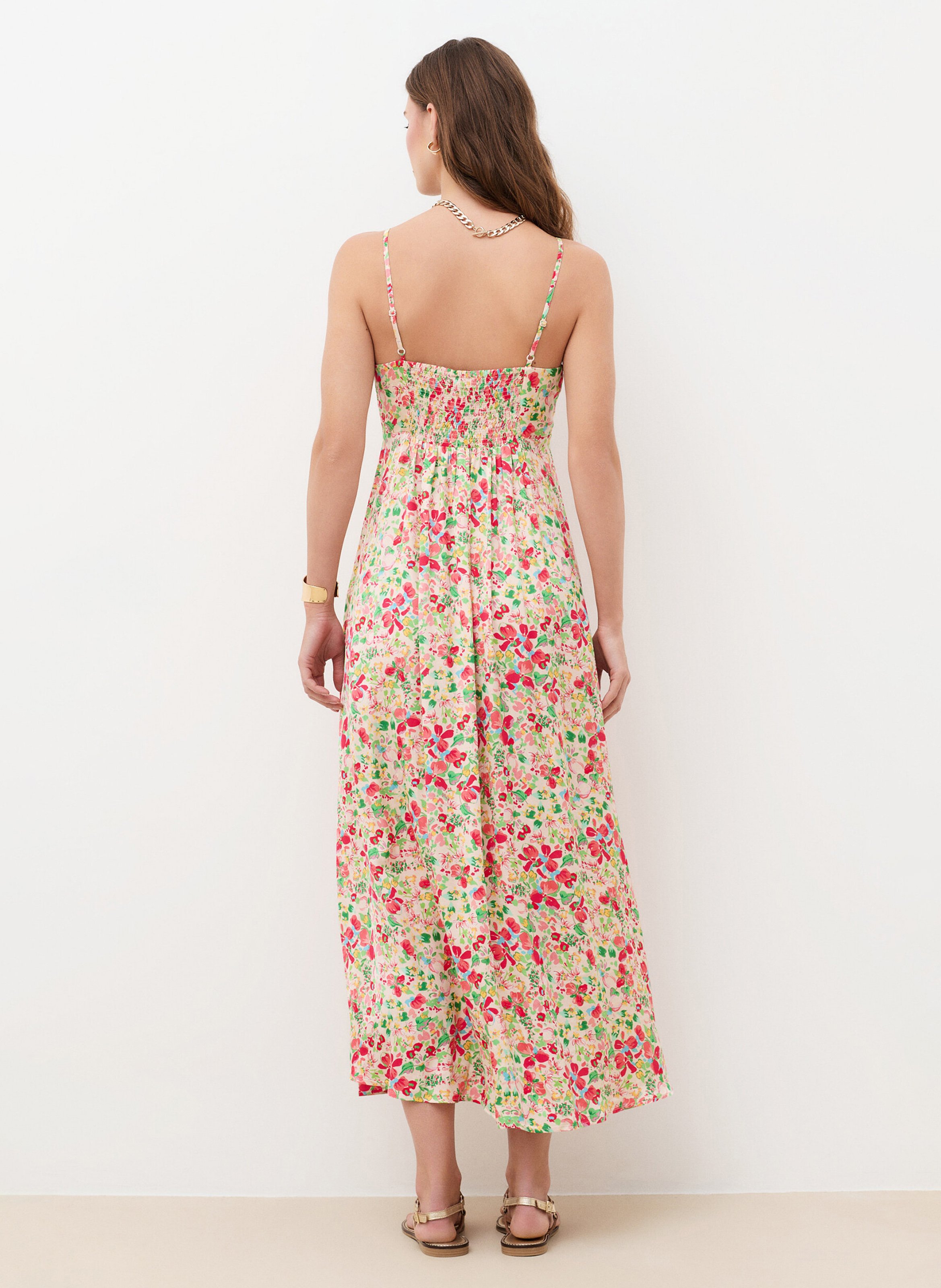Roe longue droite imprimée CAROLL Beige