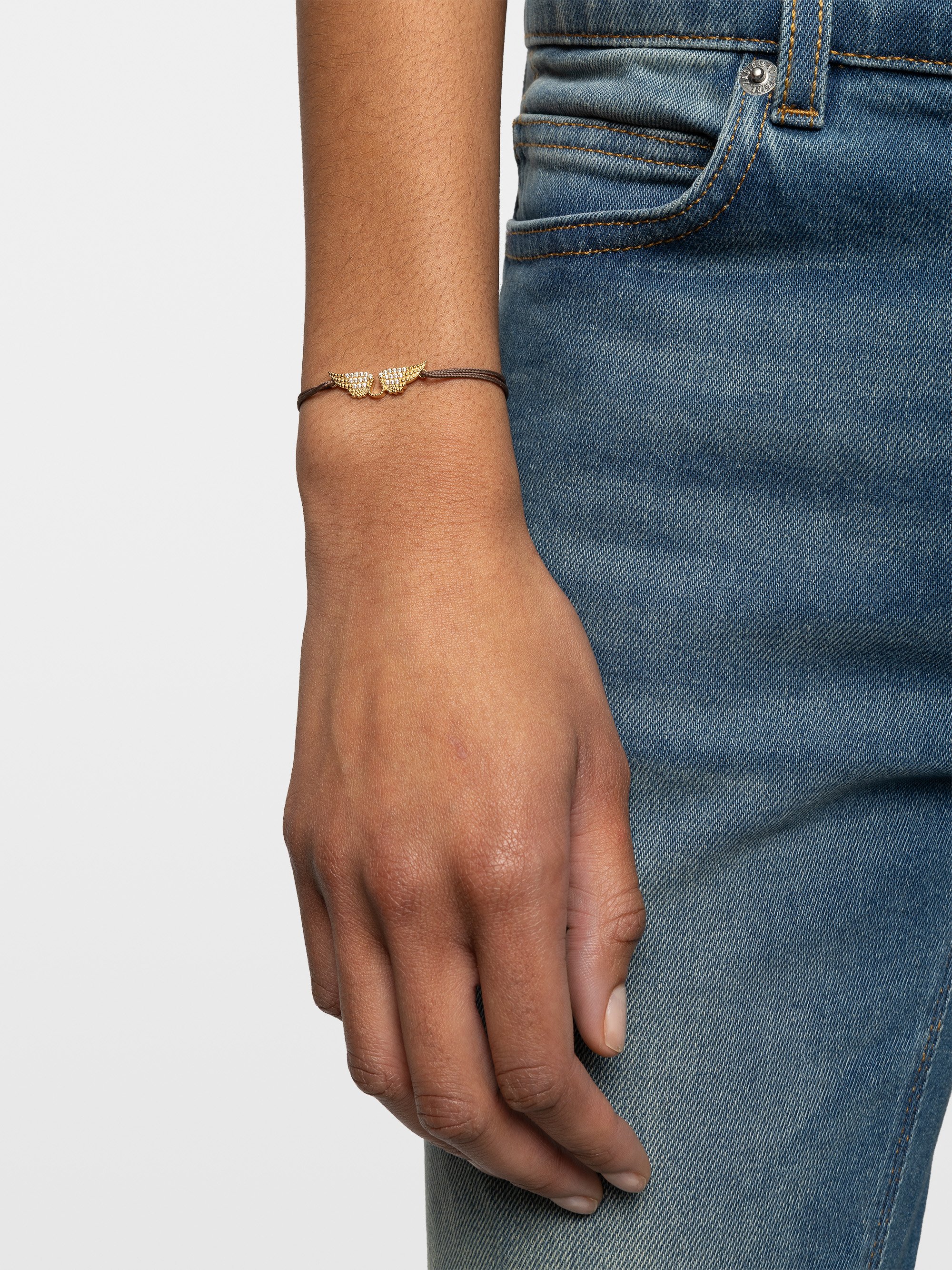 Armband met stras ZADIG&VOLTAIRE Bruin