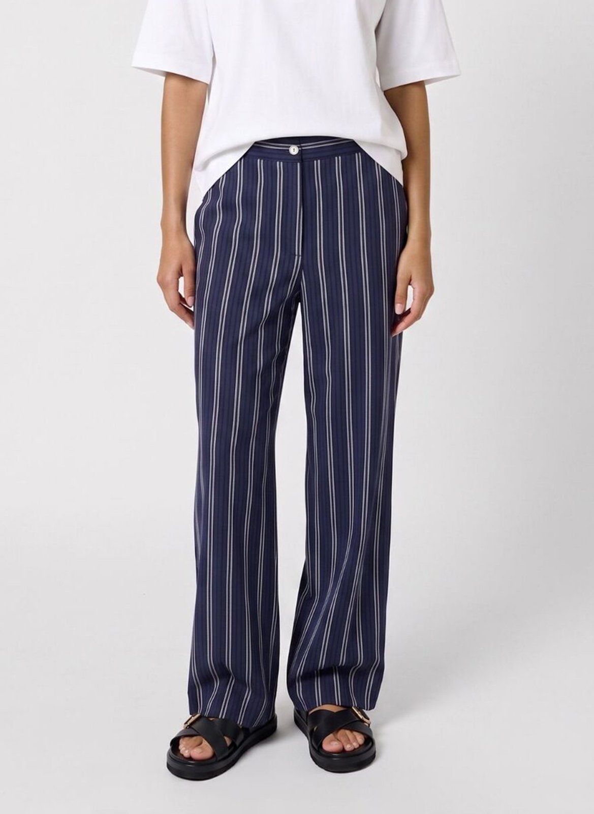 Pantalon large à rayures GERARD DAREL Bleu