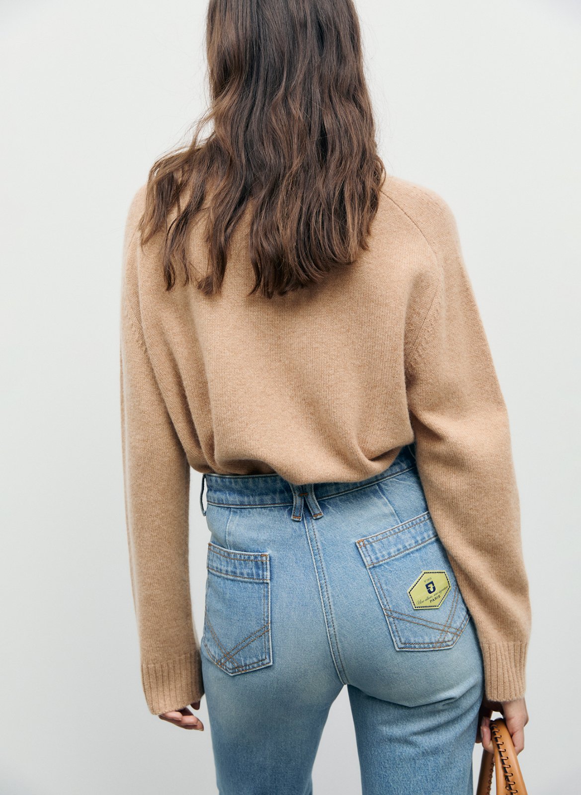 Oversized round neck cashmere sweater GERARD DAREL Brown