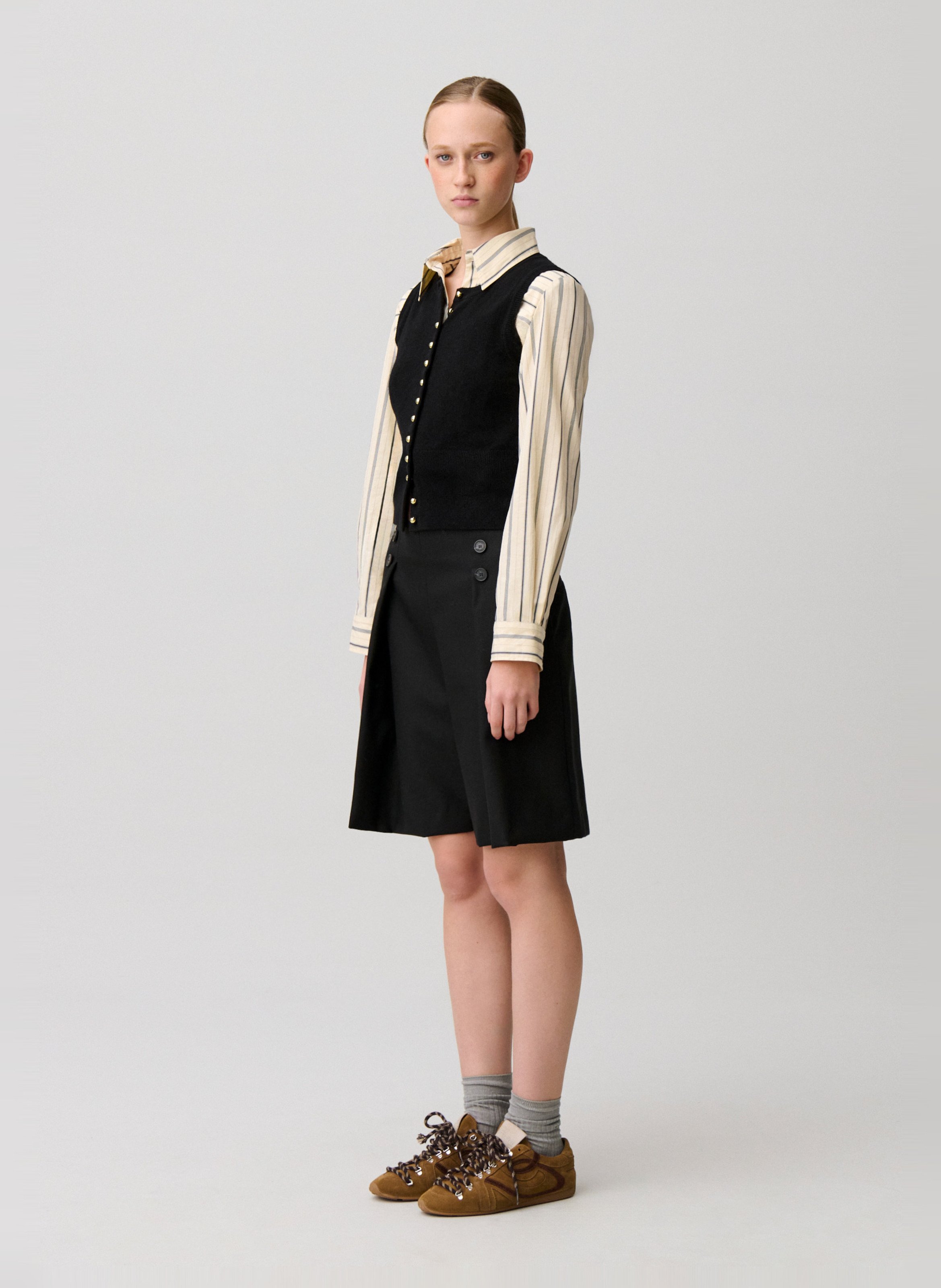 Top ajusté en laine CLAUDIE PIERLOT Noir