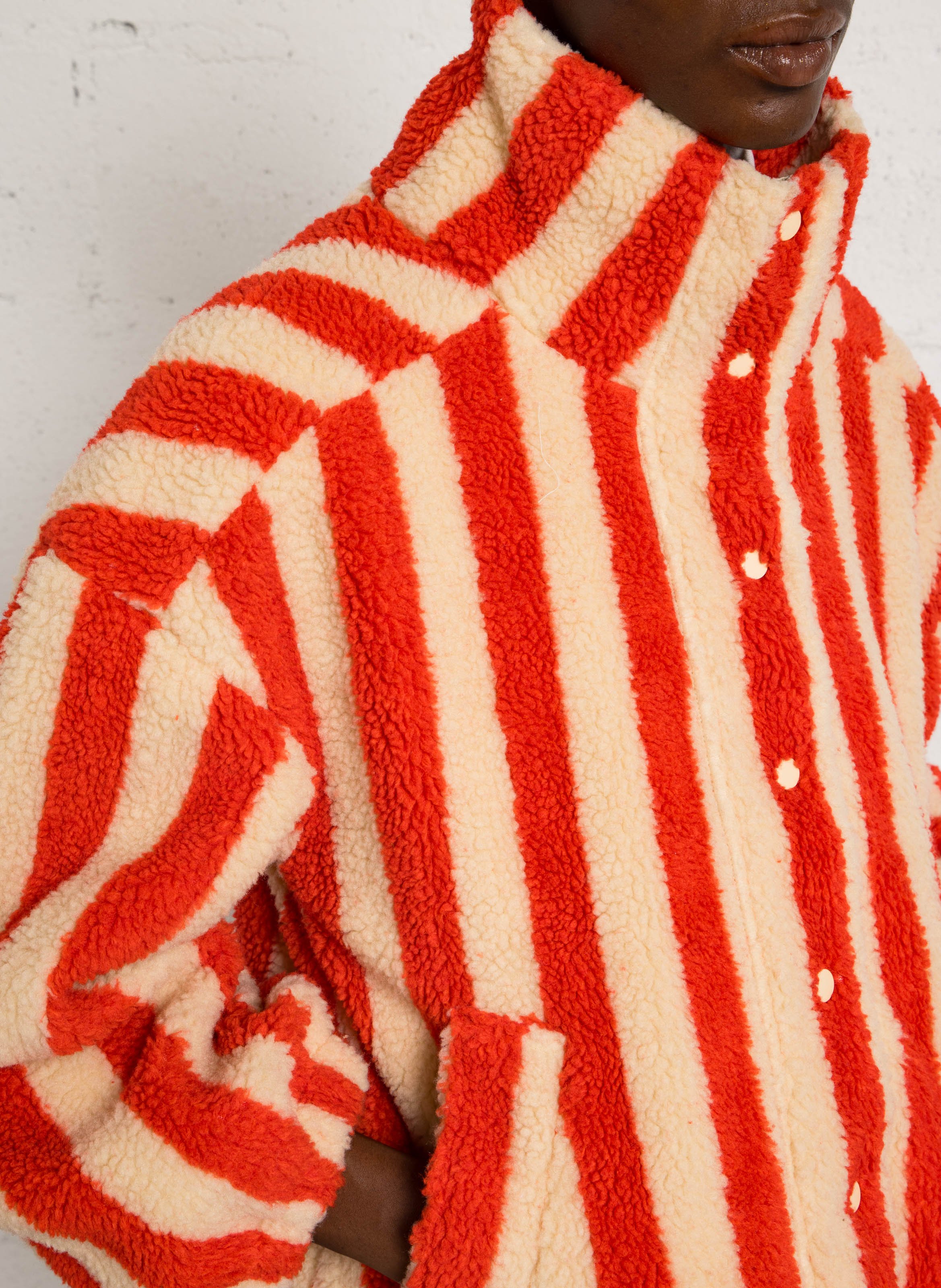 Striped fleece jacket THE TINY BIG SISTER Multicolored