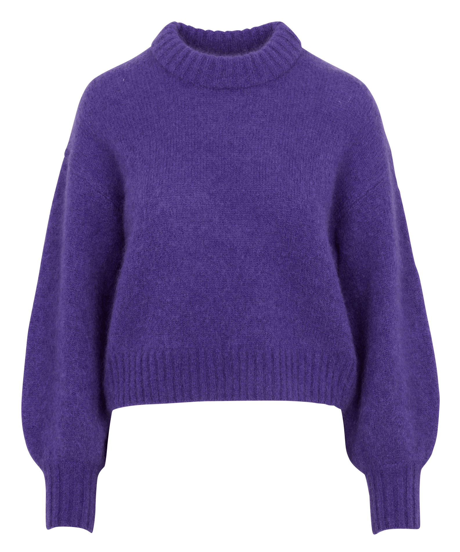 Oversized sweater with puffy sleeves in blended mohair DES PETITS HAUTS