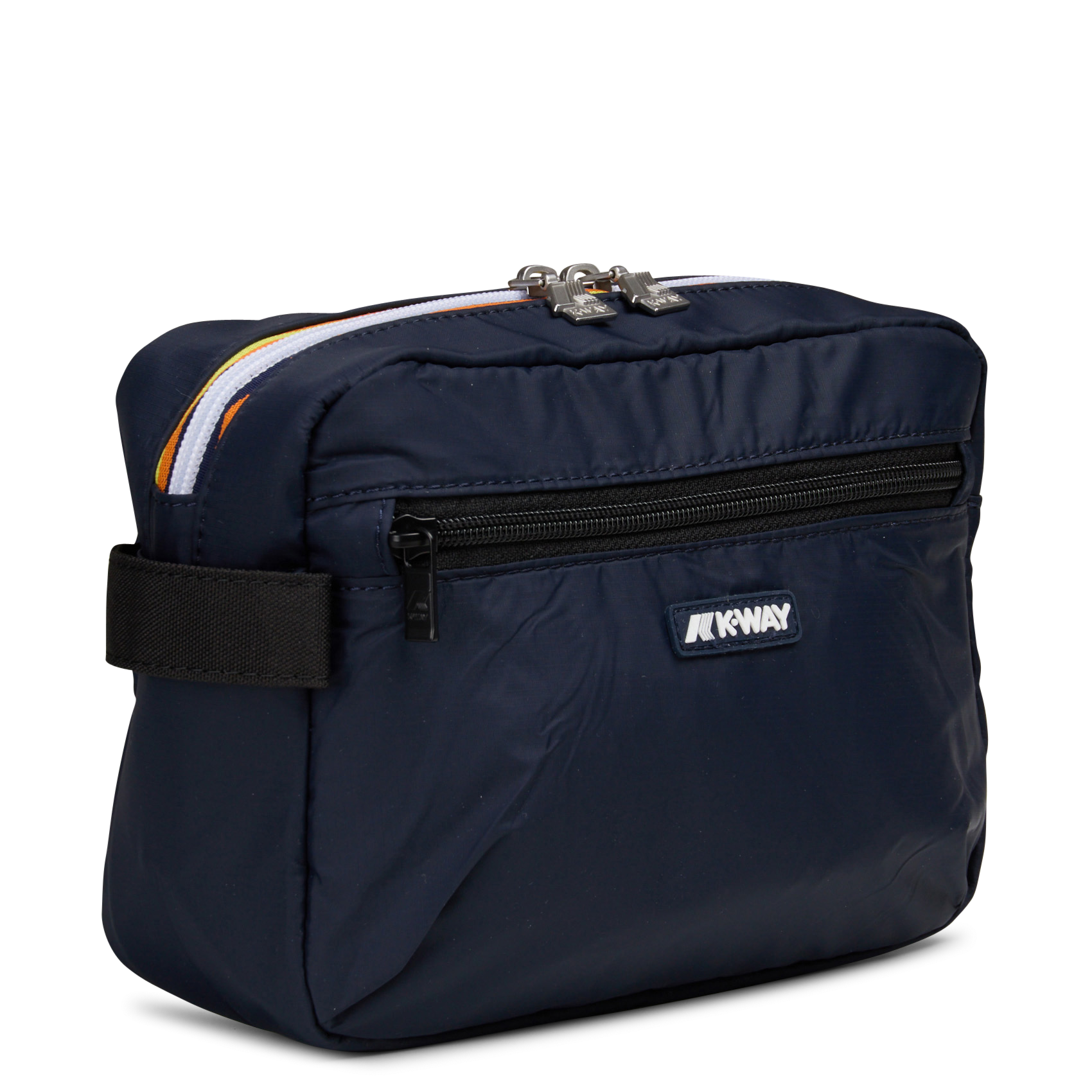 Einfarbige Reise-Clutch mit Reißverschluss | Blau K-WAY Damen