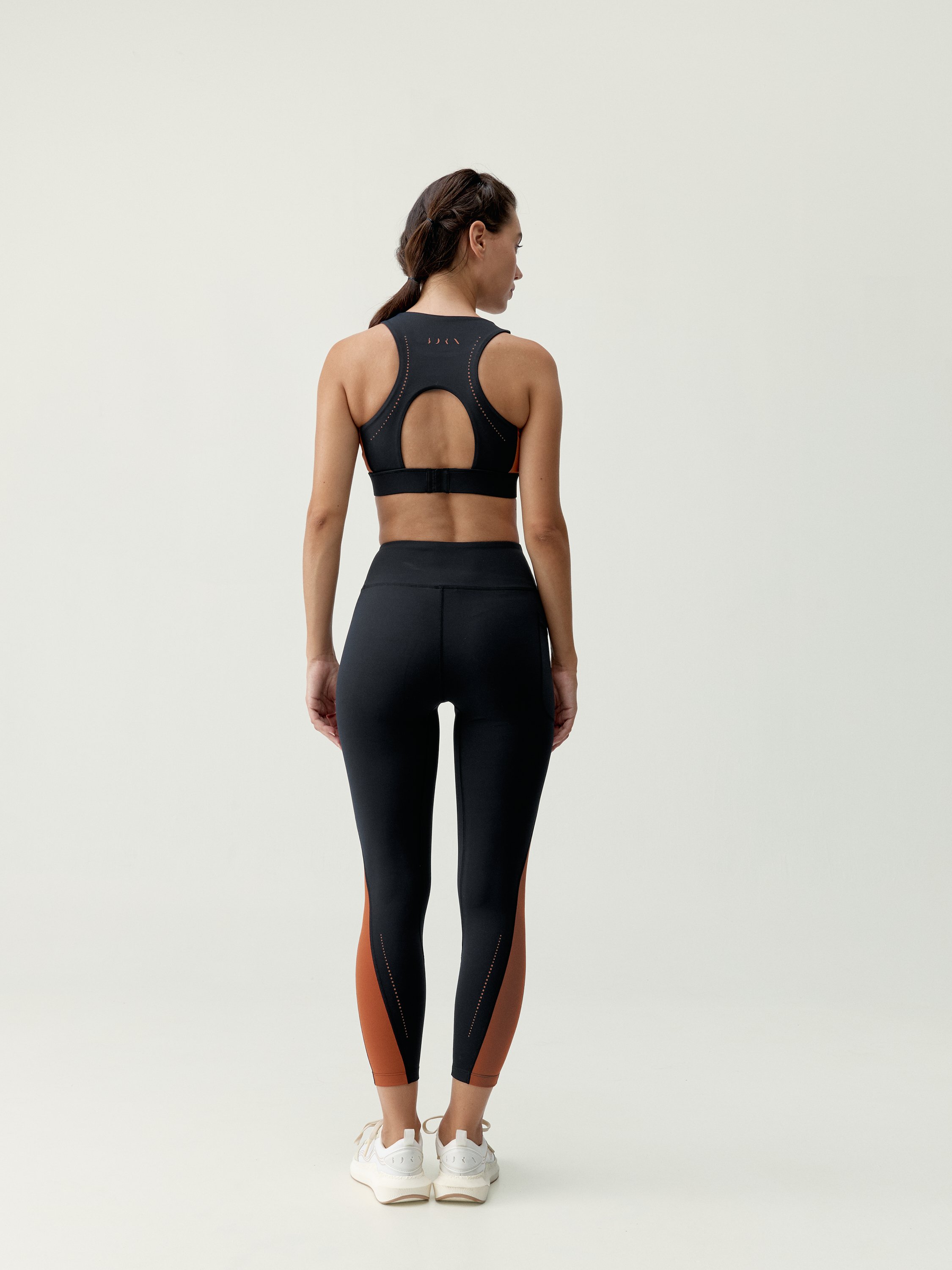 Women's sports leggings tao extra high-waisted with shaping effect pockets BORN Black