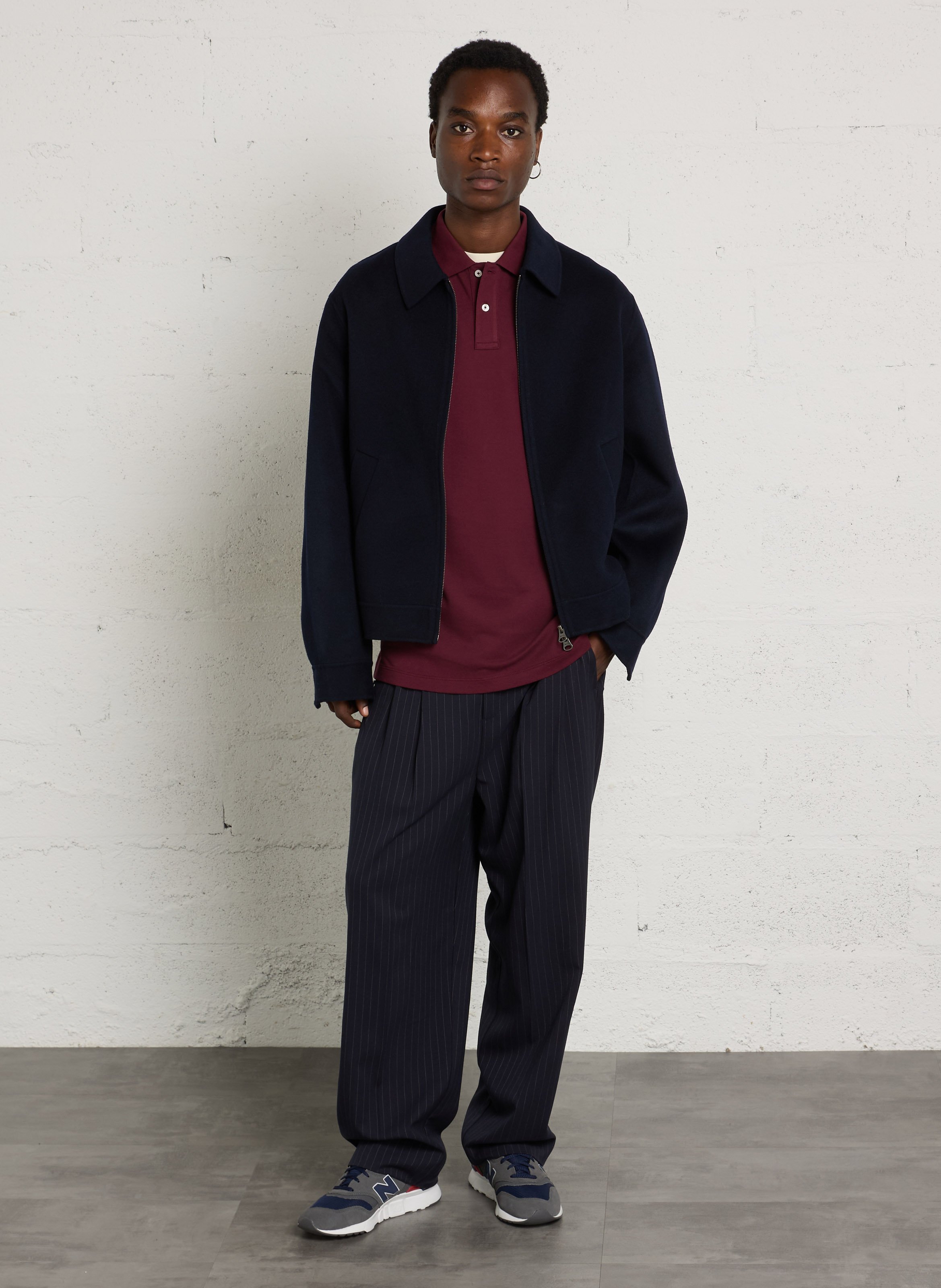 Gerade geschnittene Jacke aus Wollmix GANT Blau
