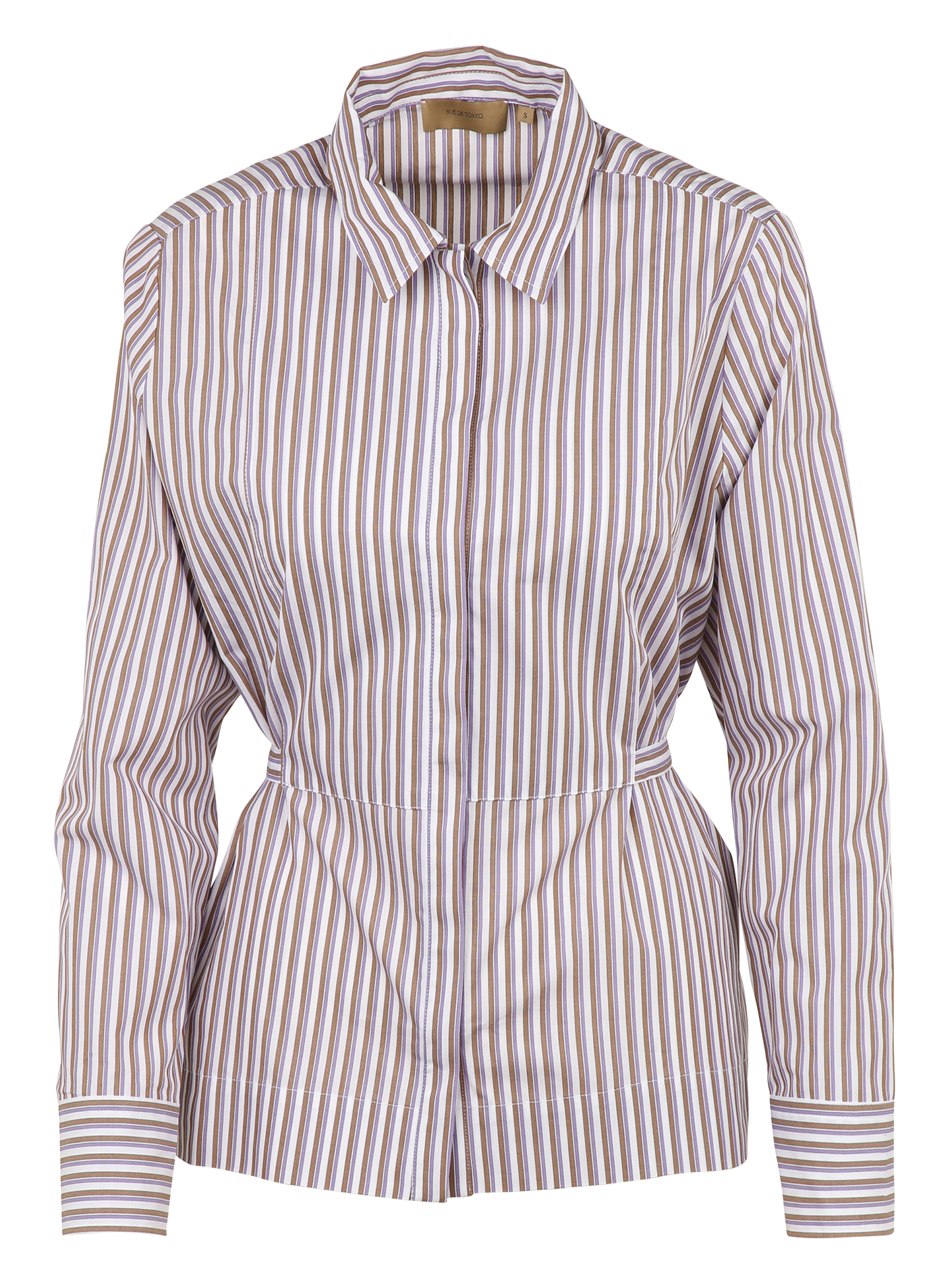Chemise droite rayée en coton RUE DE TOKYO Multicolore