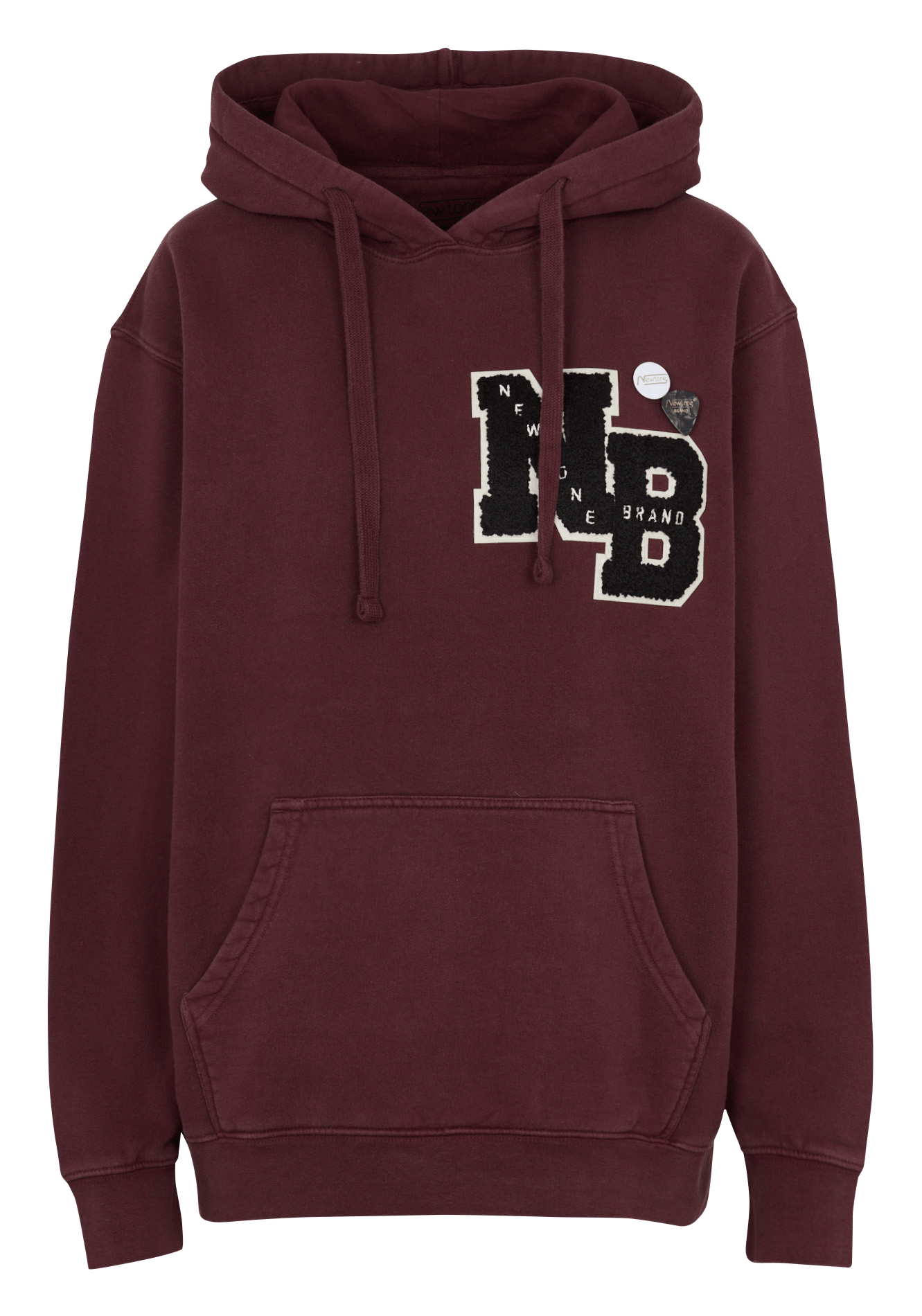 Embroidered cotton-blend hoodie NEWTONE Purple
