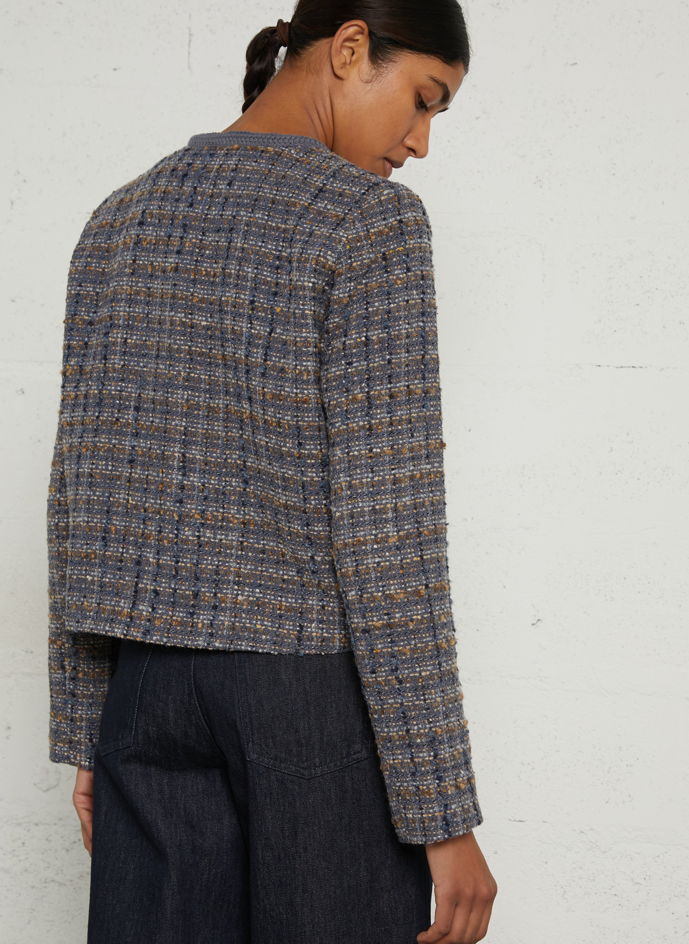 Rechte jas met tweedlook SUD EXPRESS Blauw