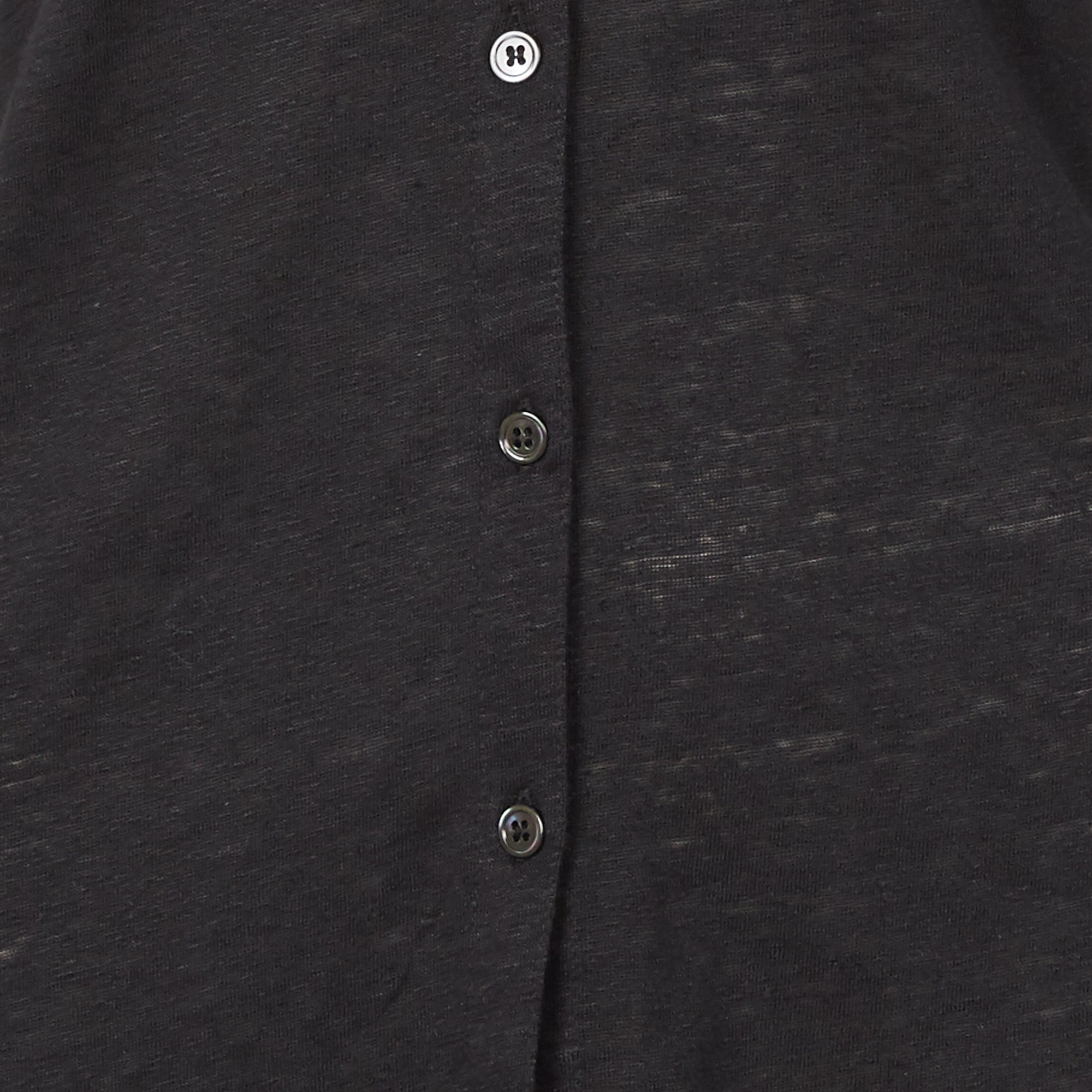 Linen-blend shirt with classic collar MAJESTIC FILATURES Black