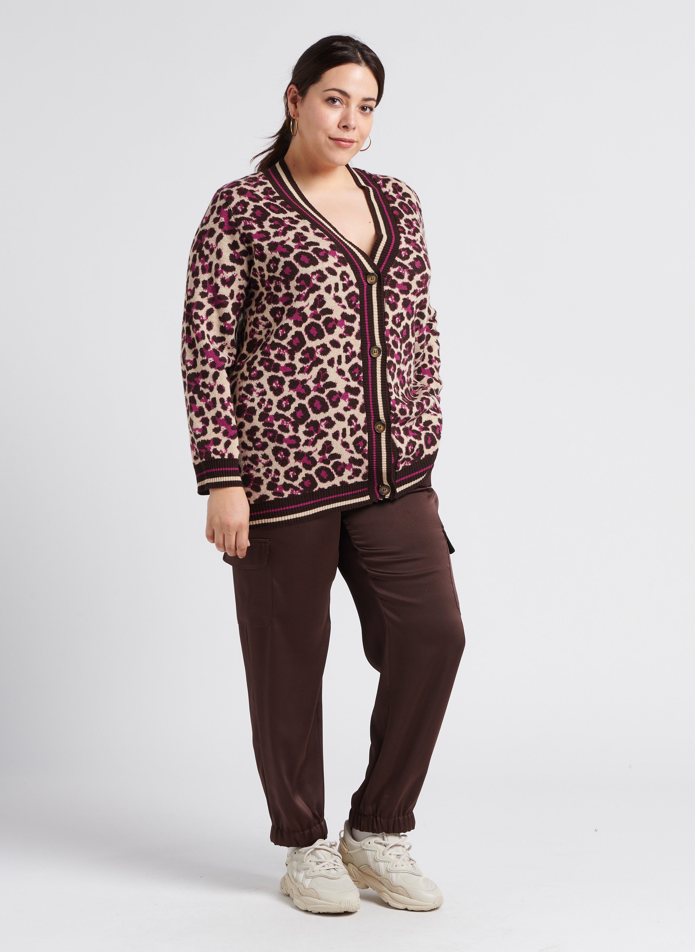 Pantalon treillis satiné  PERSONA by Marina Rinaldi Marron