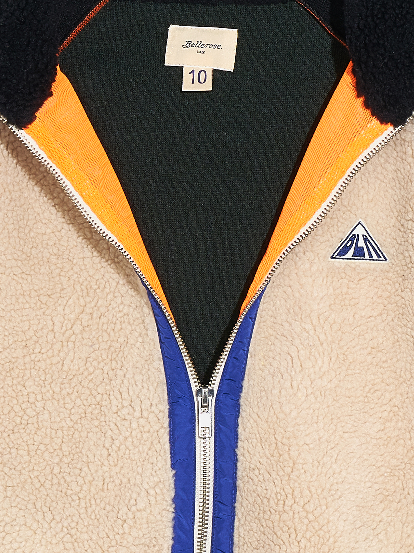 High-neck hooded Sherpa jacket BELLEROSE Brown