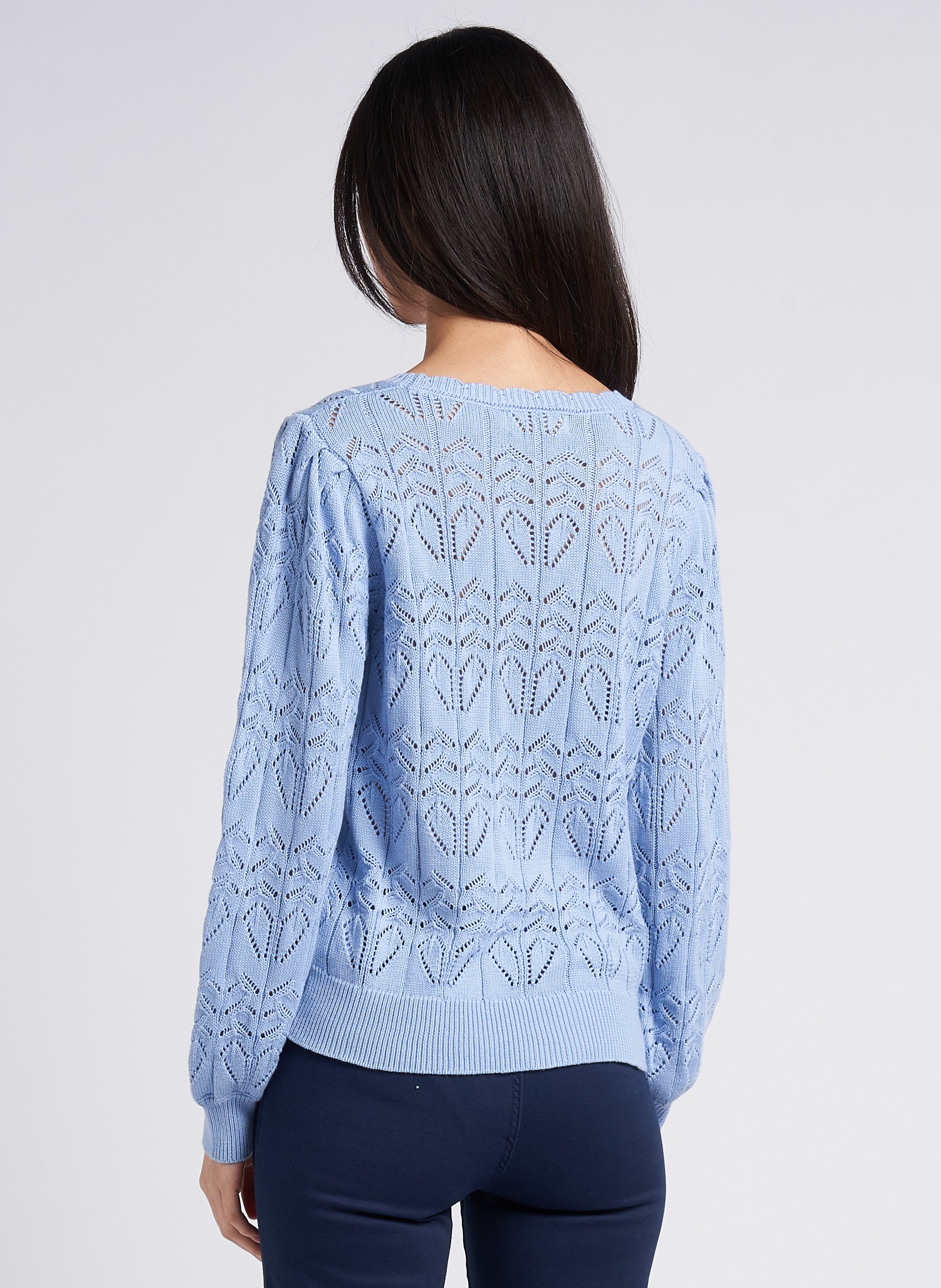 Pull col bateau en coton mélangé LA PETITE ETOILE Bleu