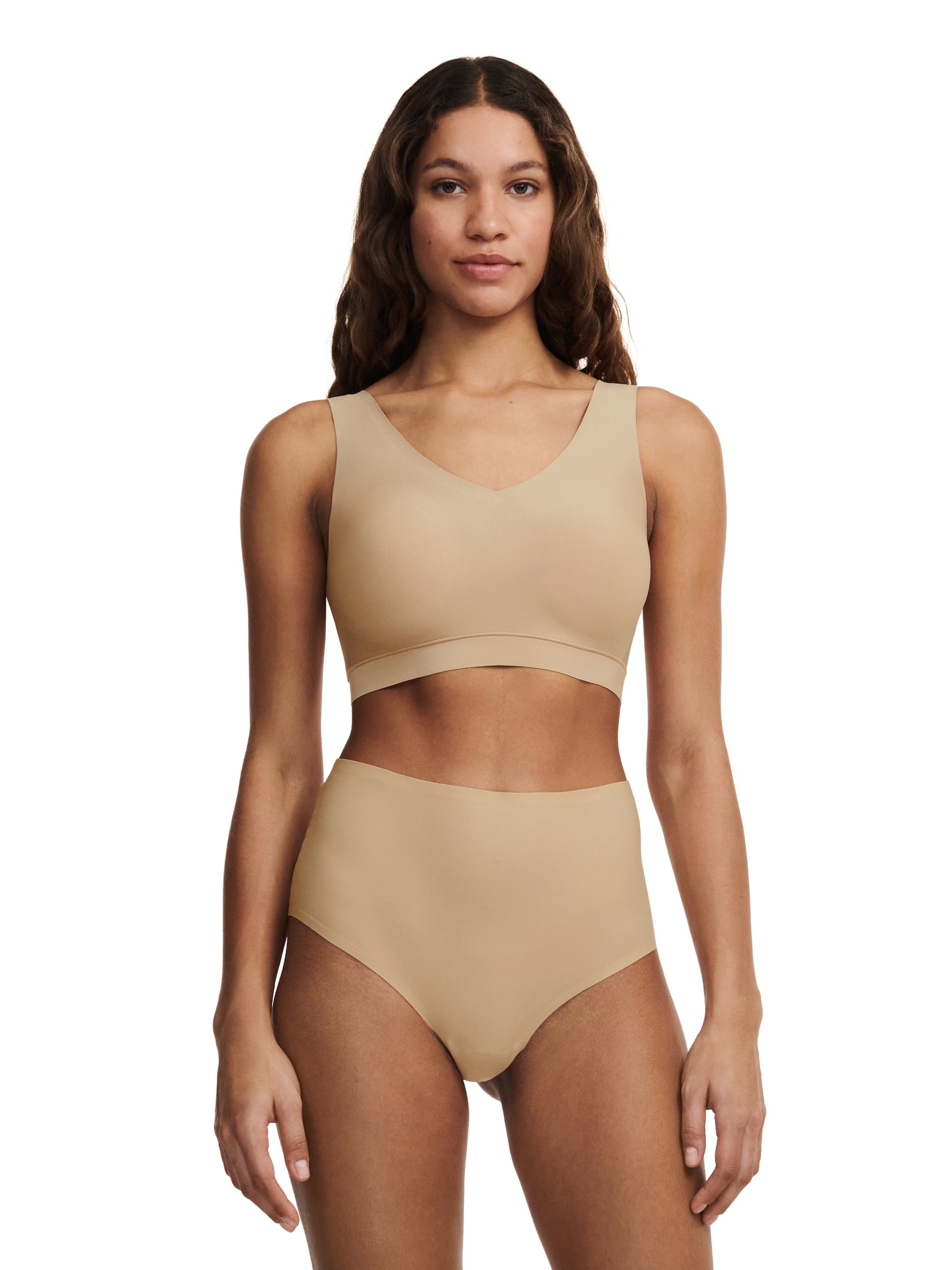 Crop top with cups Beige