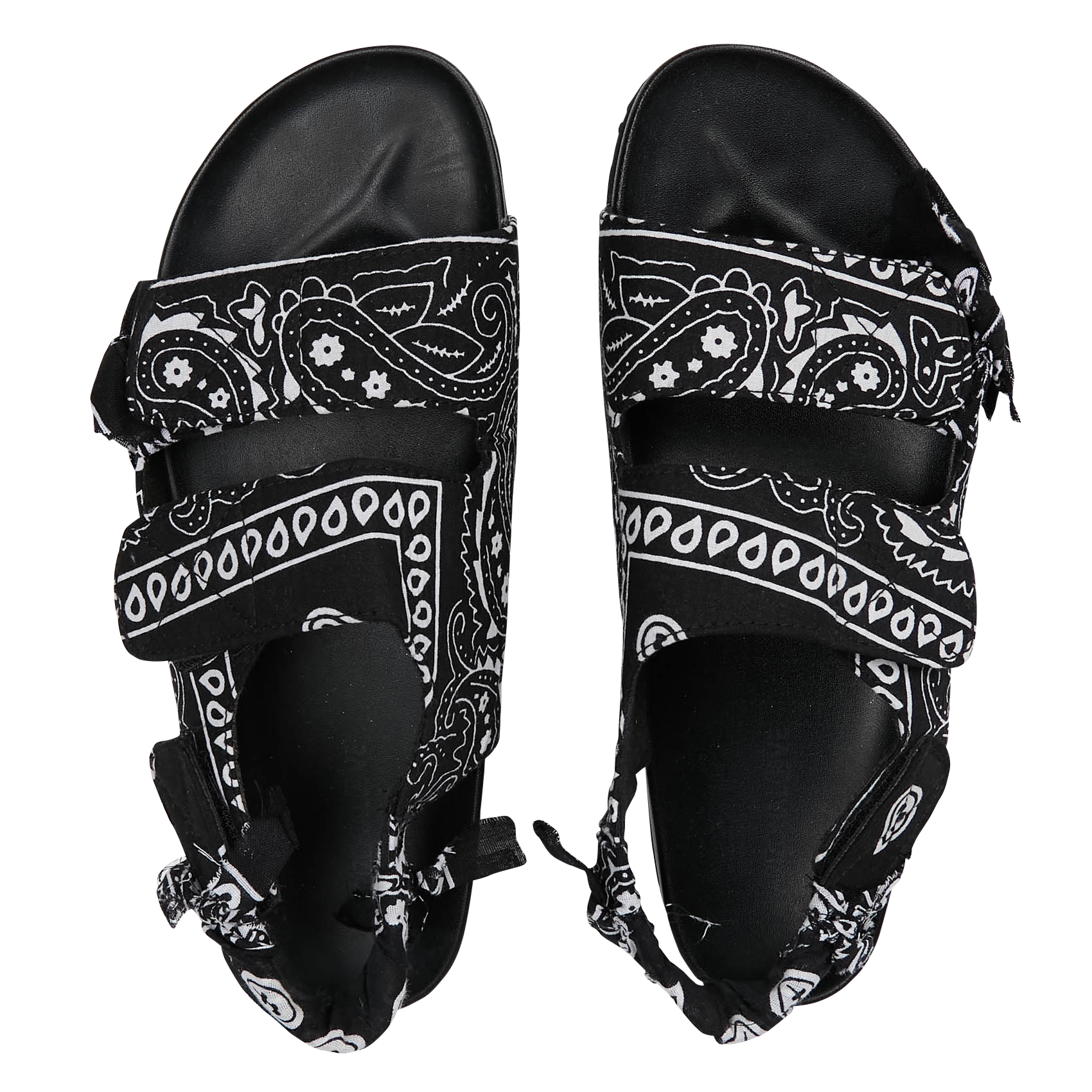 Flat sandals in printed cotton ARIZONA LOVE Black