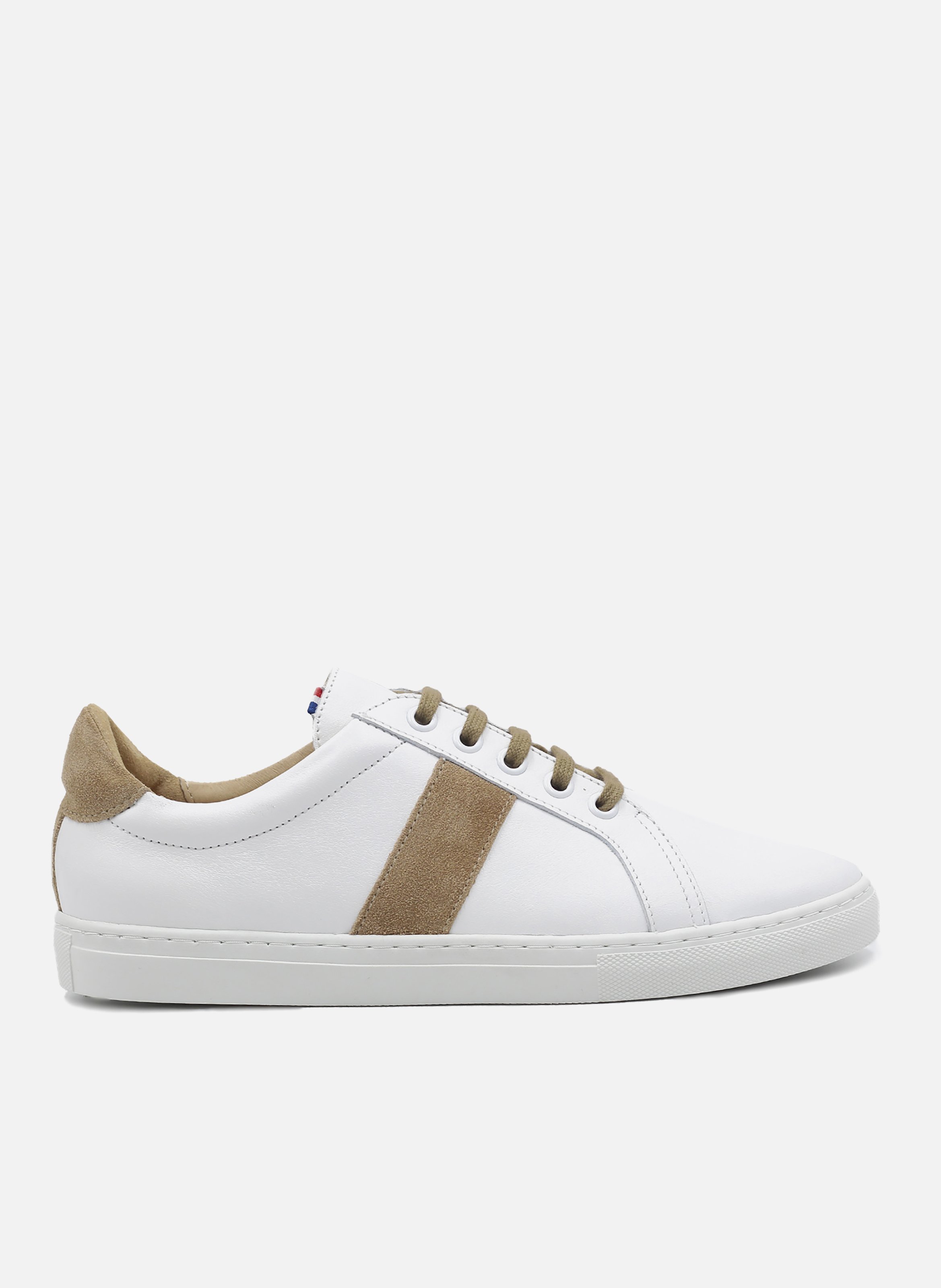 French-made leather sneakers JULES & JENN White