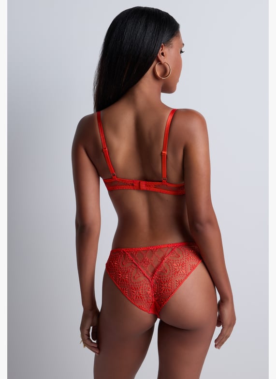 Underwired demi-cup bra | Red by AUBADE Underwired demi-cup bra Red