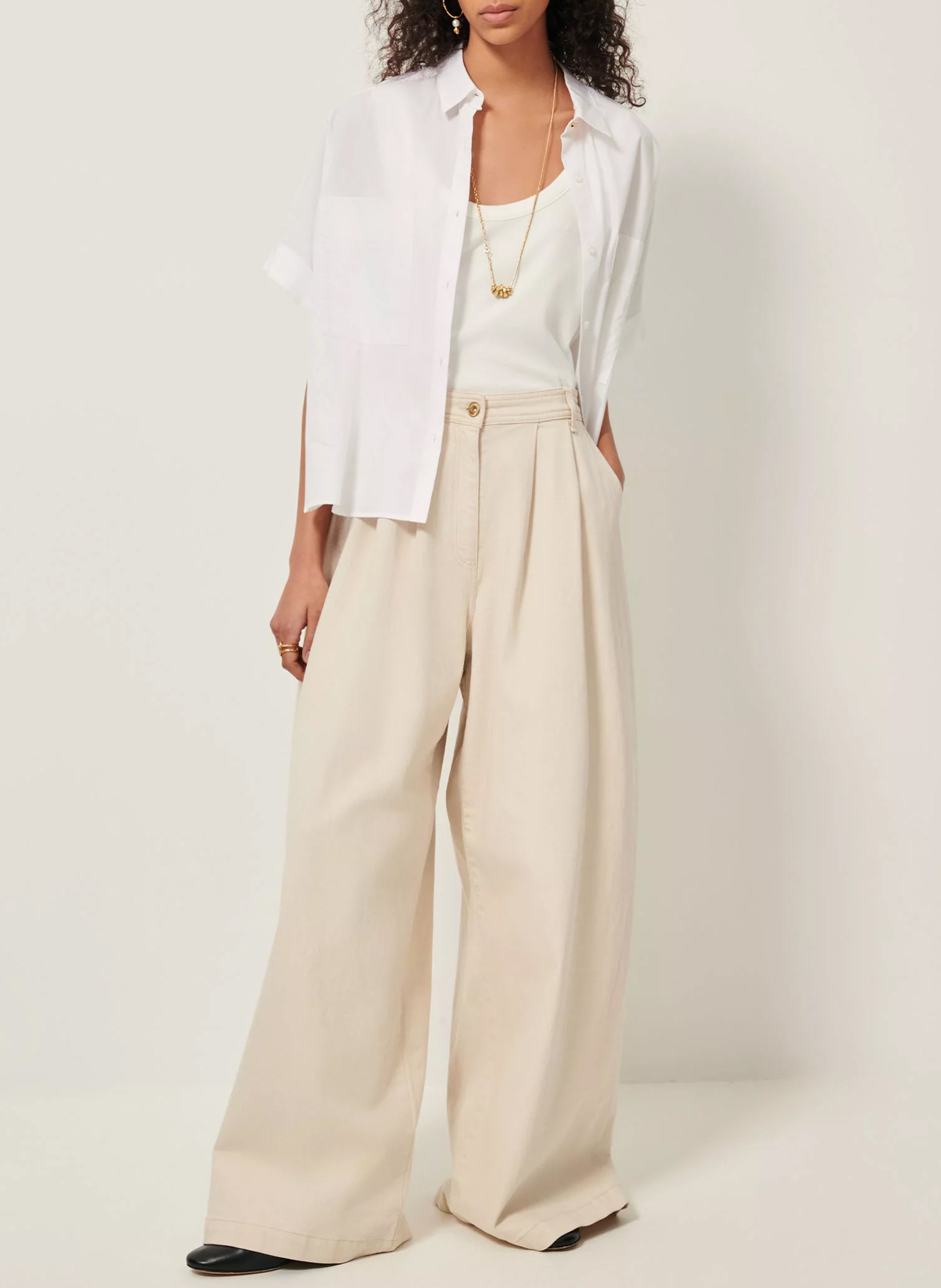 Colonel plain shirt SESSUN White