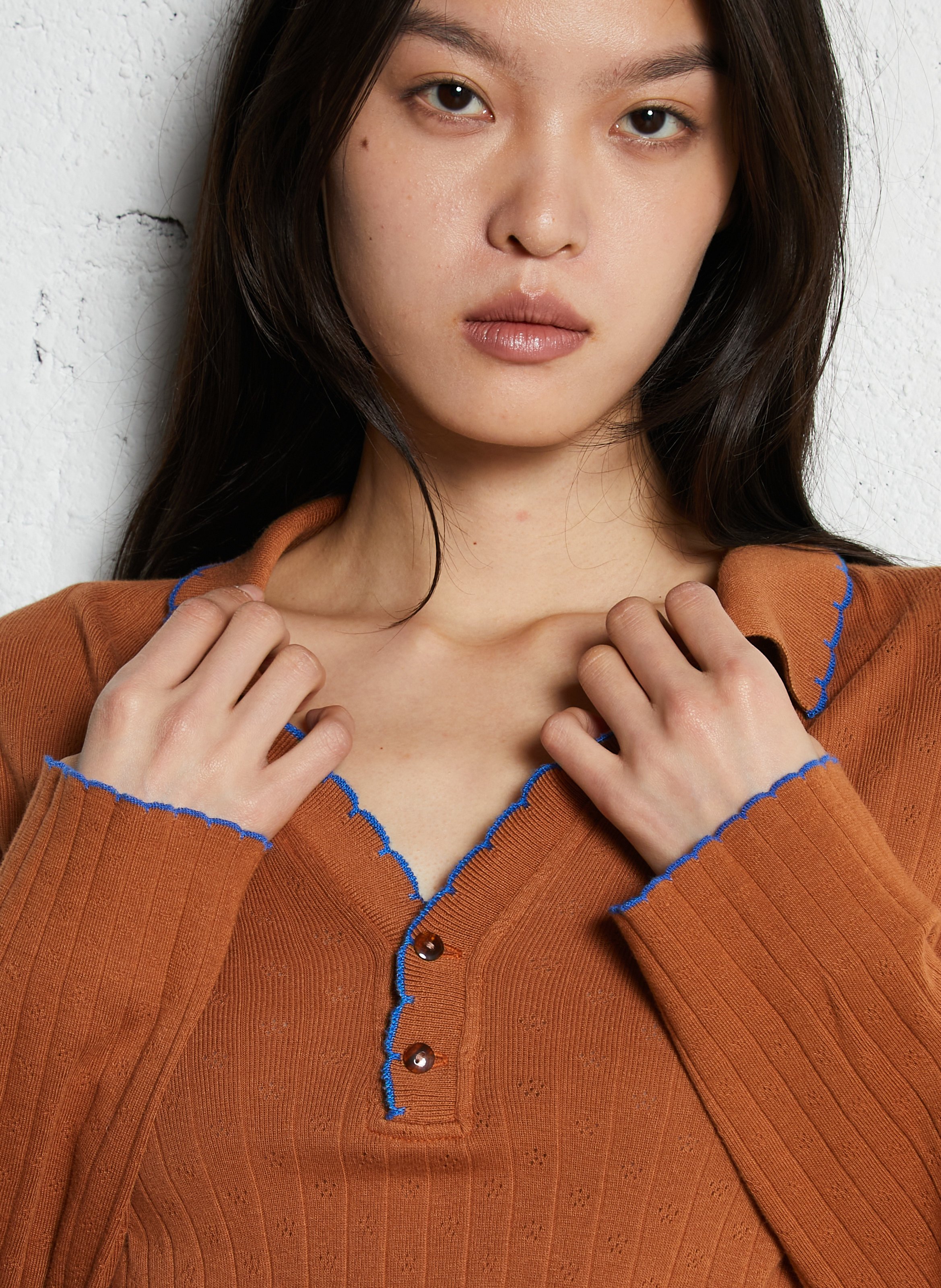 Bedrucktes Trapez-Top aus Baumwolle EMILE ET IDA Braun