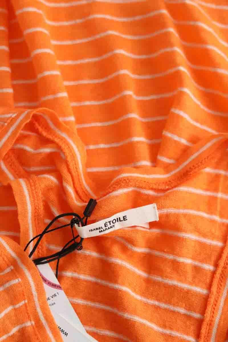 Sleeveless cotton top ISABEL MARANT ÉTOILE - SECONDE MAIN Orange