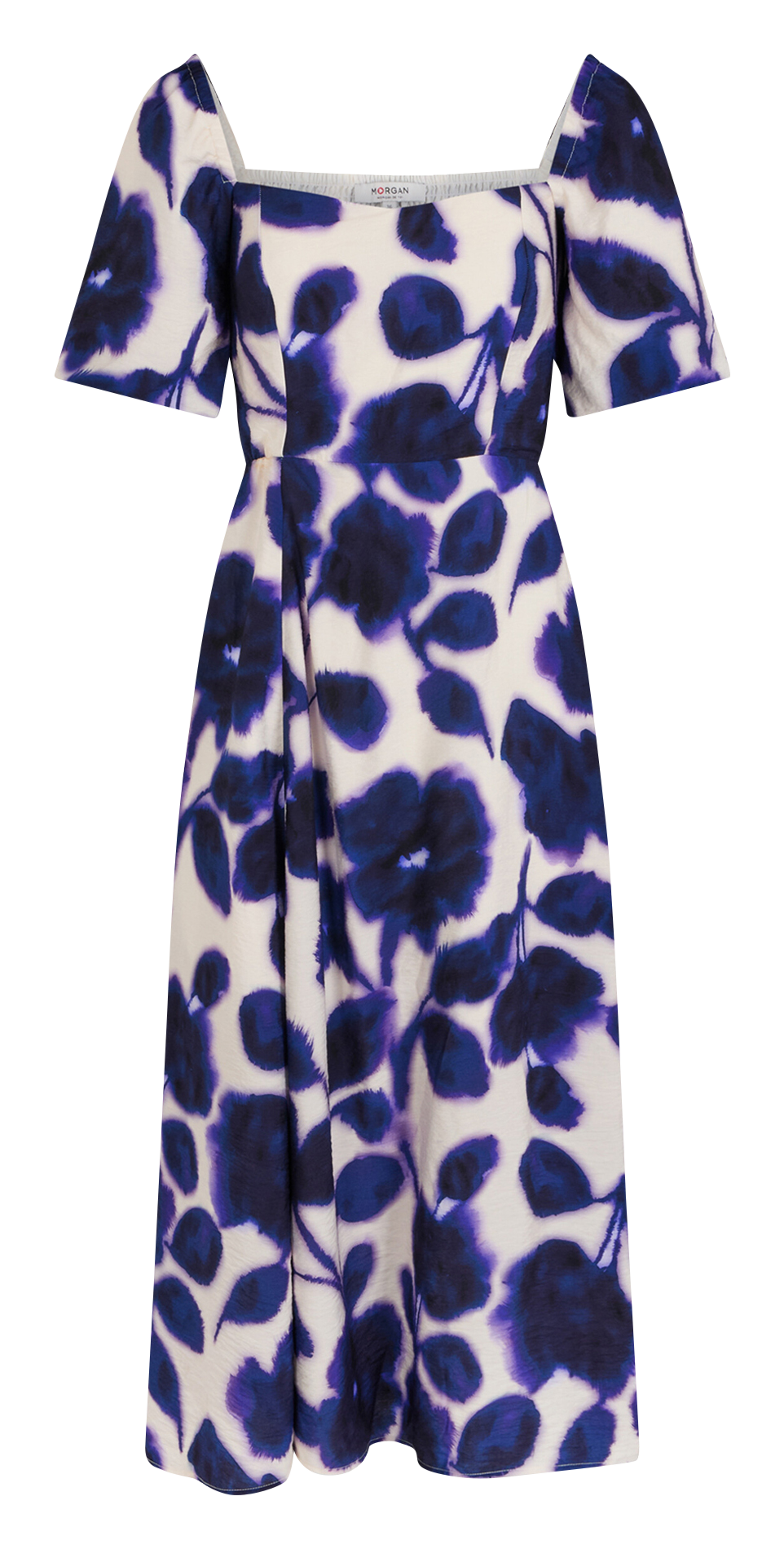 Robe longue col carré à imprimé floral MORGAN Multicolore