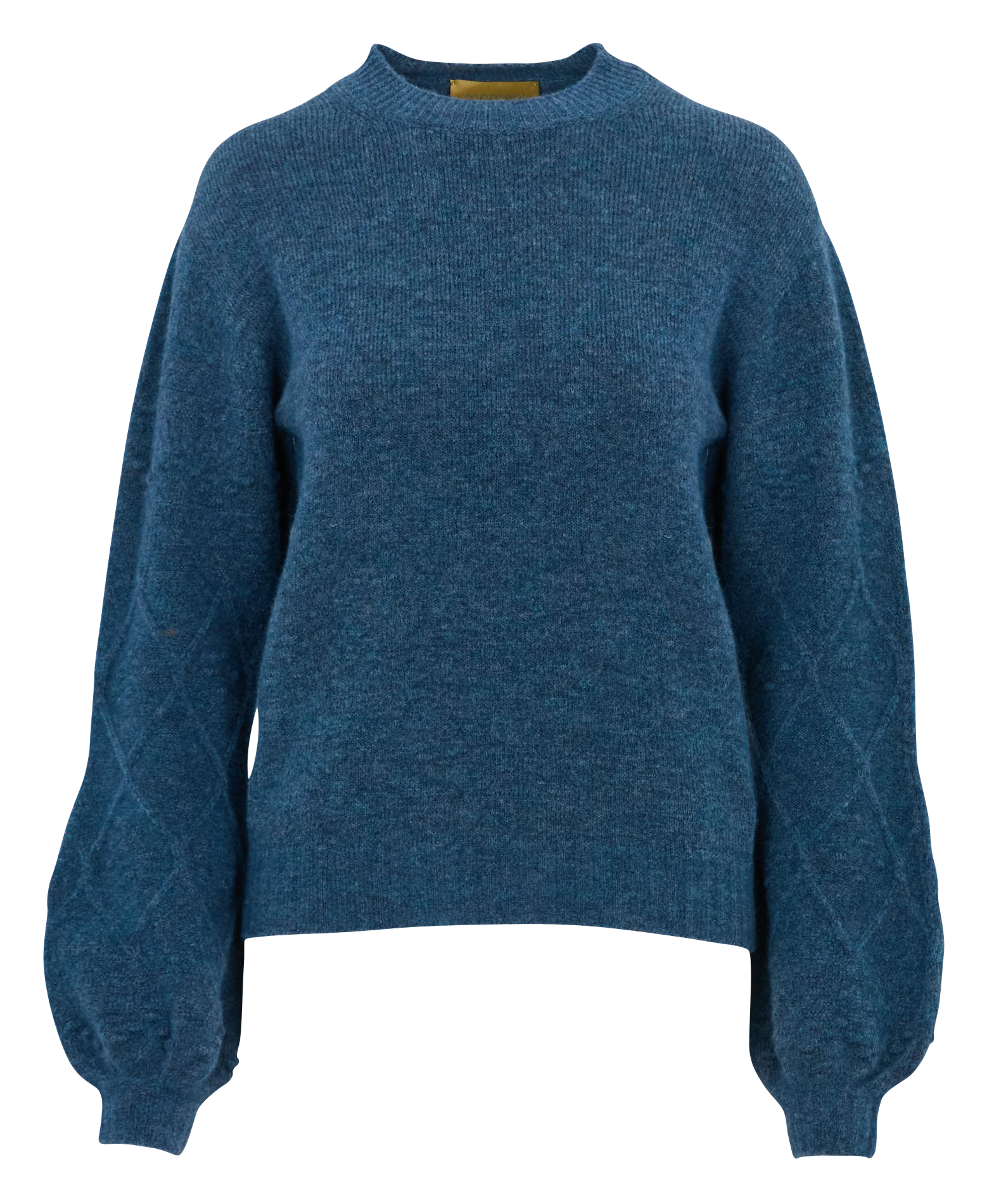 Pull col rond en laine mélangée MOMONI Bleu