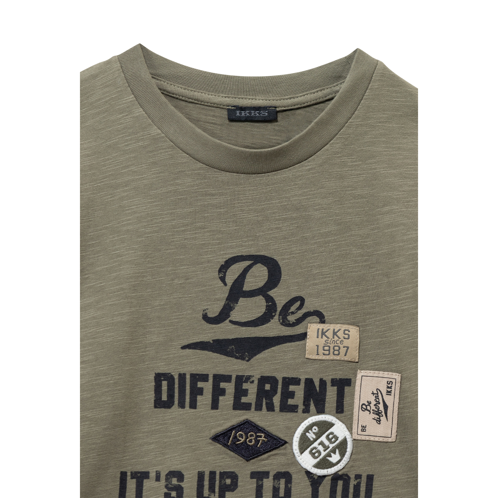 Baumwoll-Pullover mit Rundhalsausschnitt IKKS JUNIOR Khaki