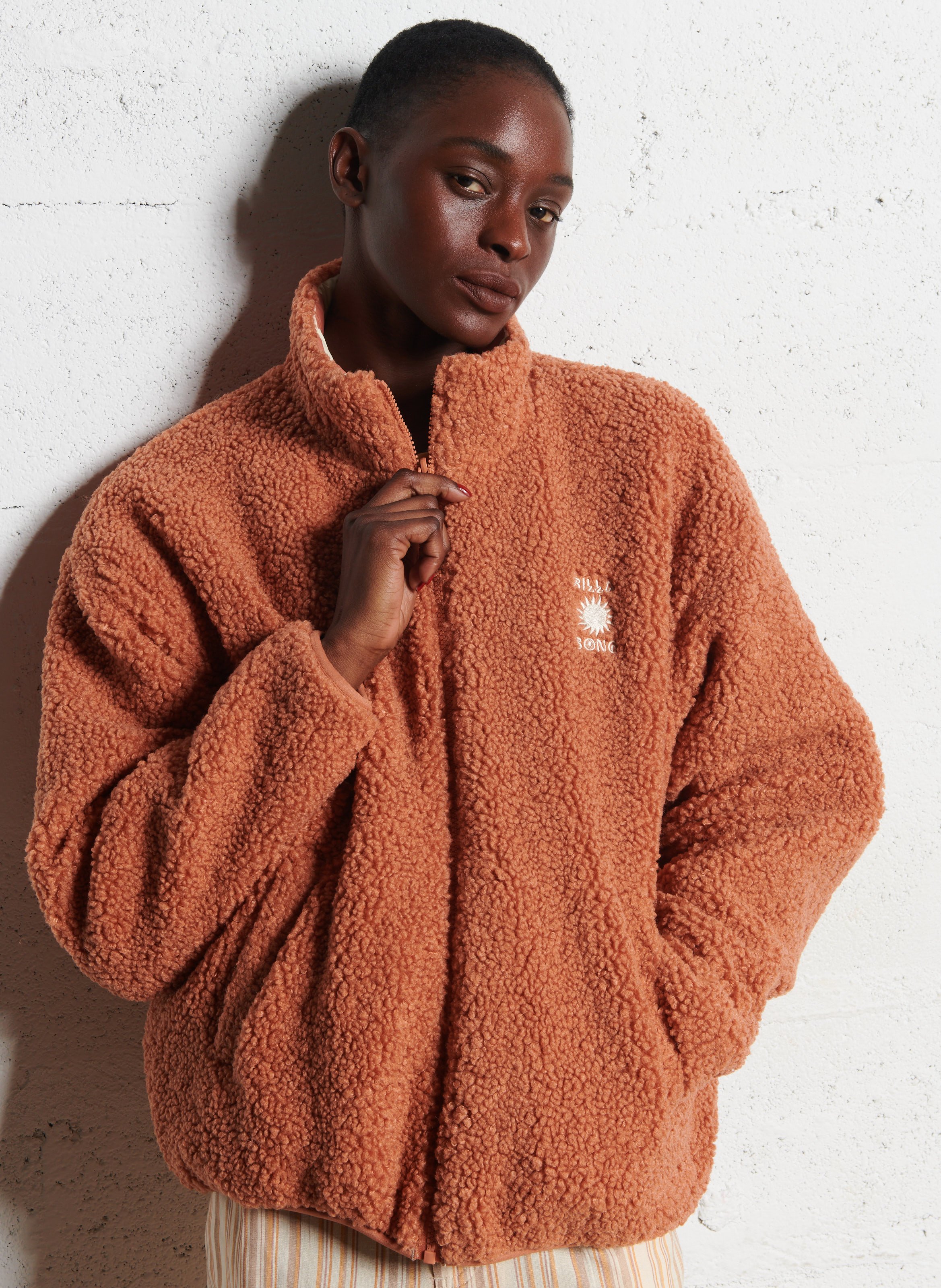 Doudoune col montant imprimée BILLABONG Orange