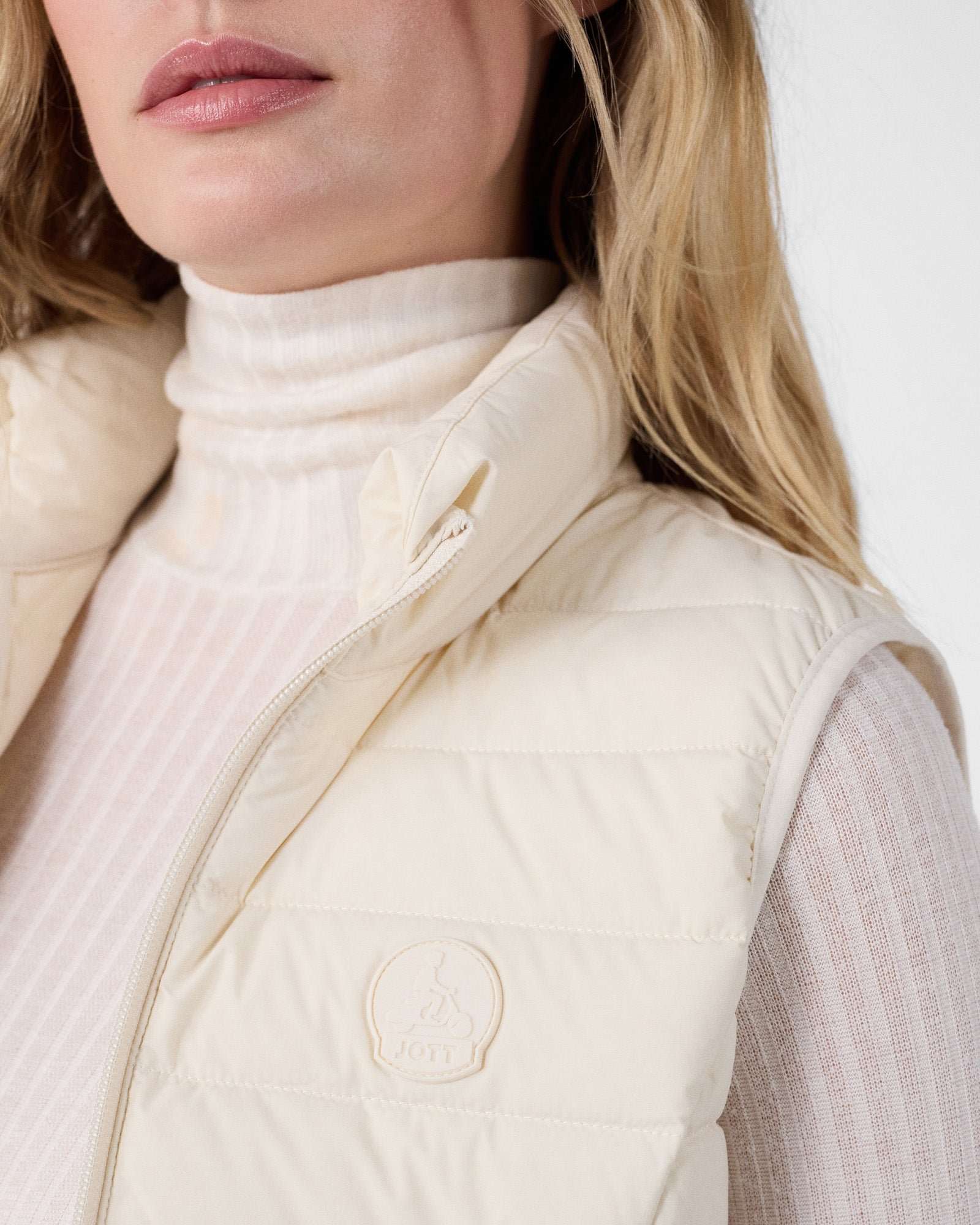 Stretch sleeveless down jacket Grenada JOTT White