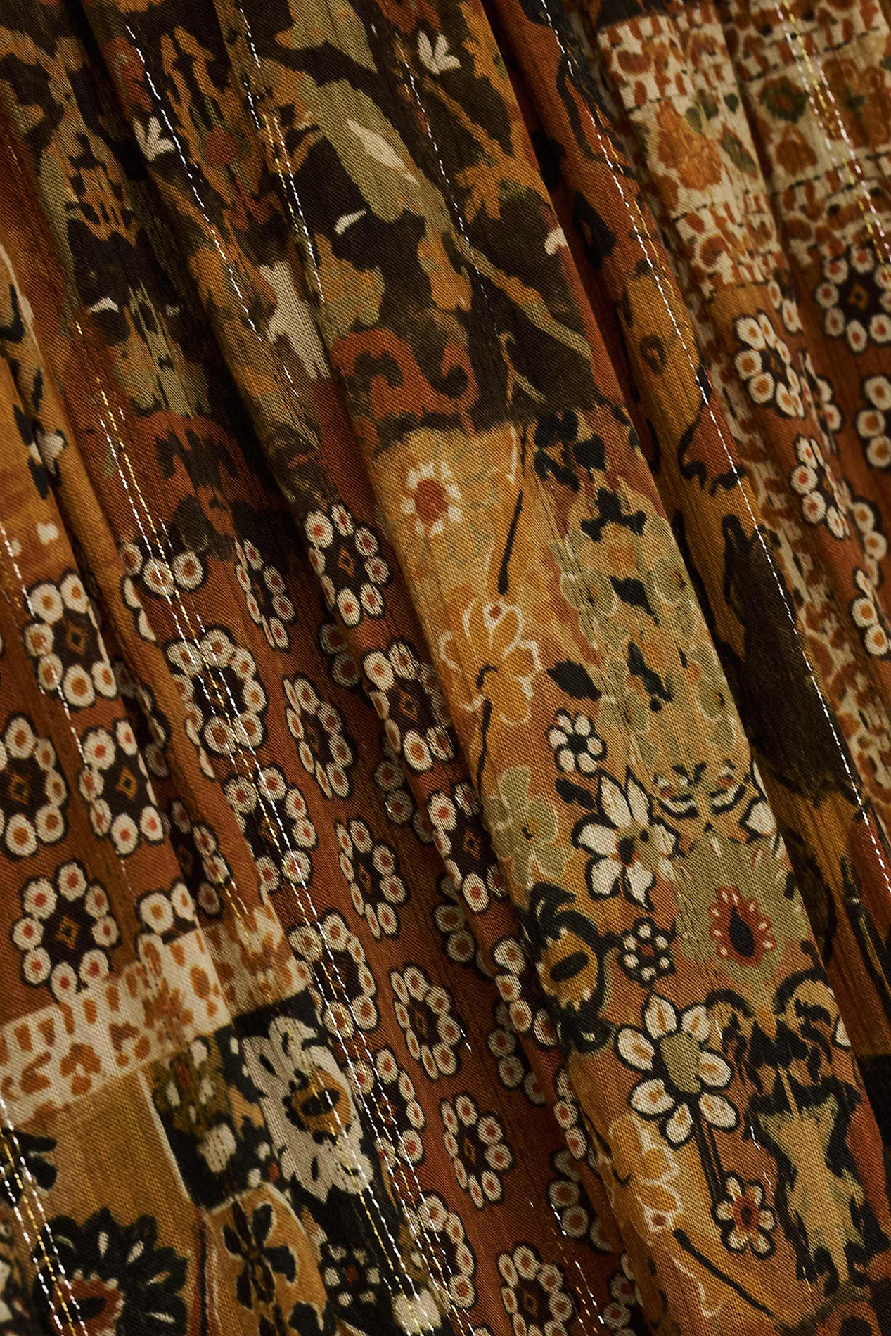 Jupe longue imprimée BA&SH Orange