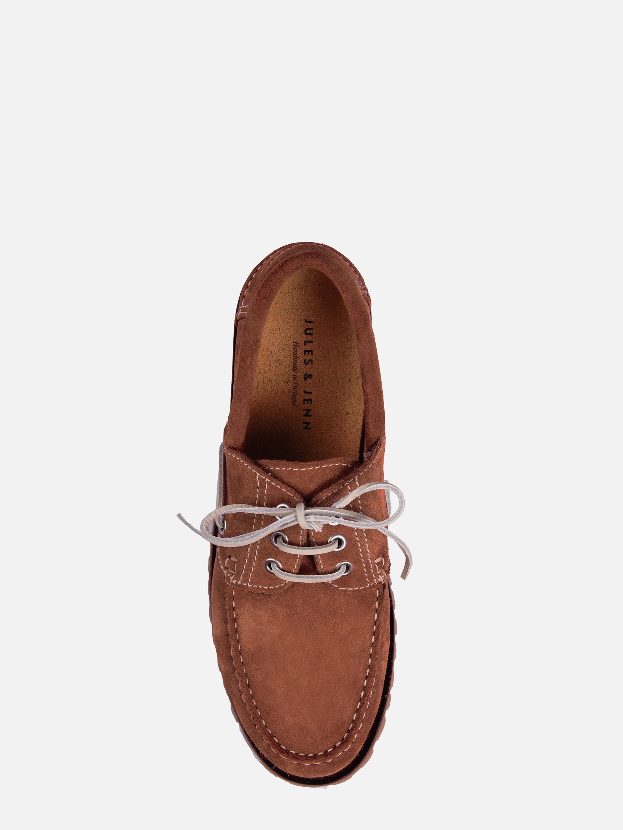 Milo suede leather boat shoes JULES & JENN Brown