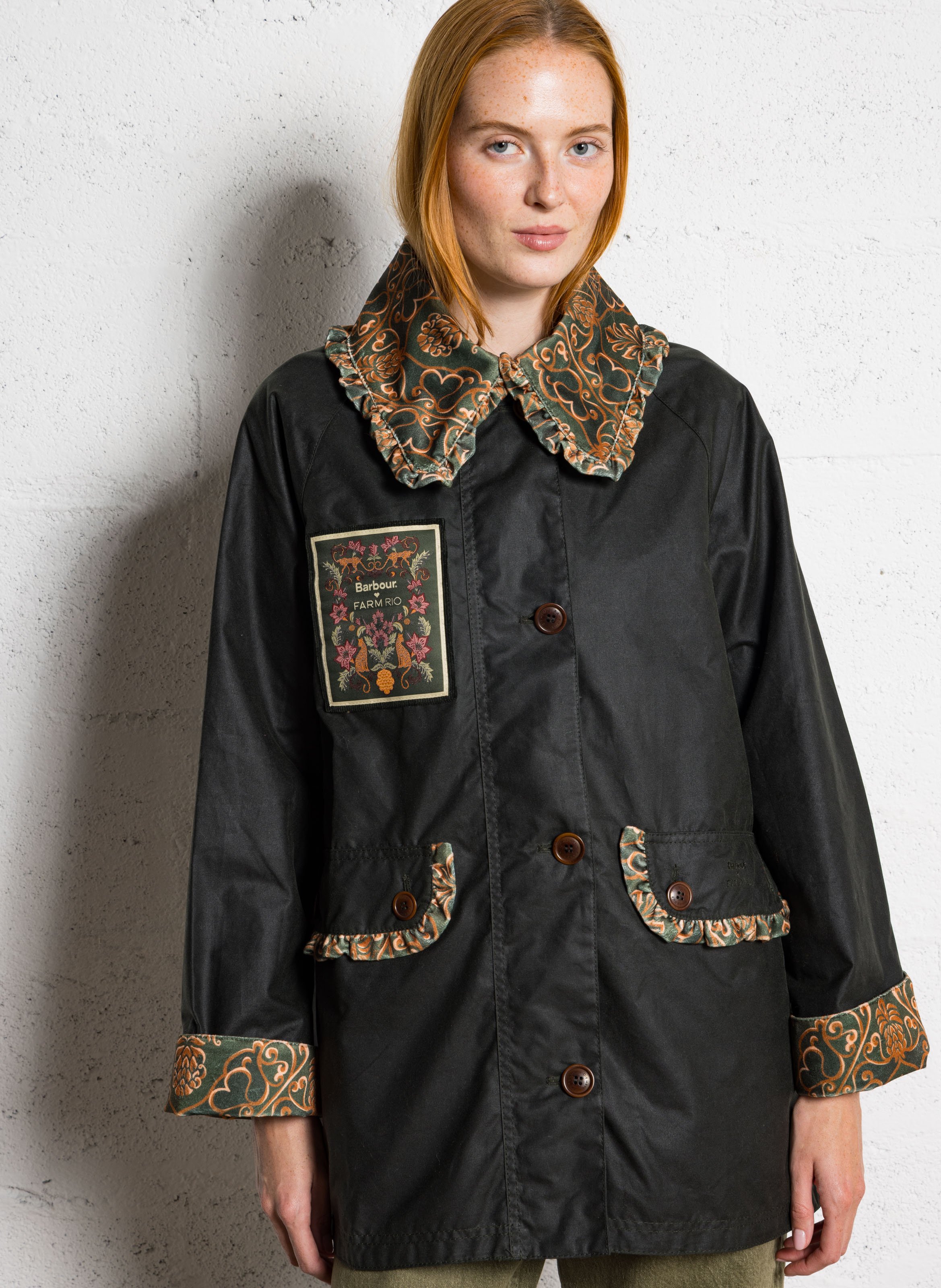 Veste en coton BARBOUR Kaki