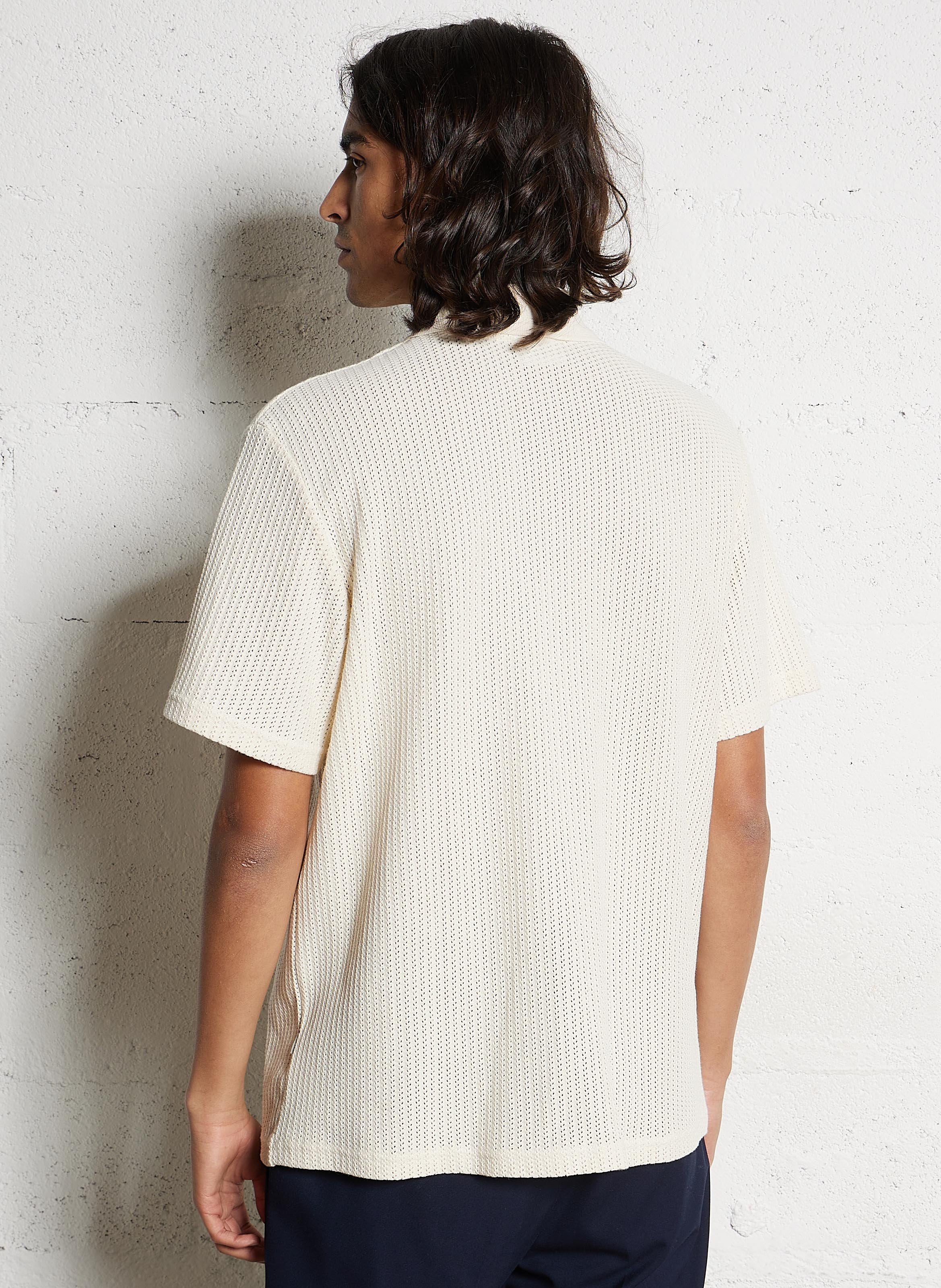 Gerade geschnittenes Poloshirt aus Bio-Baumwolle LES DEUX Beige