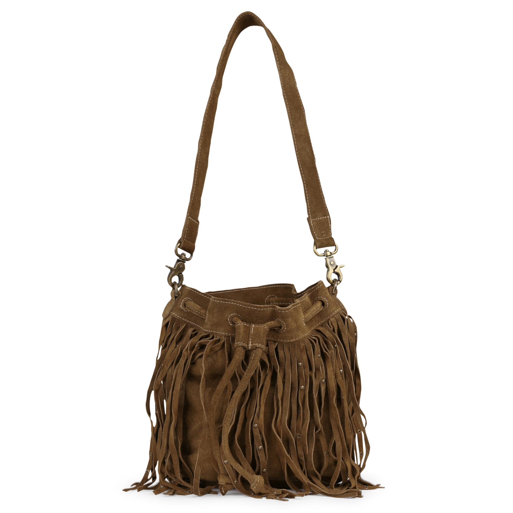 Sac bandoulière en cuir MKT Marron