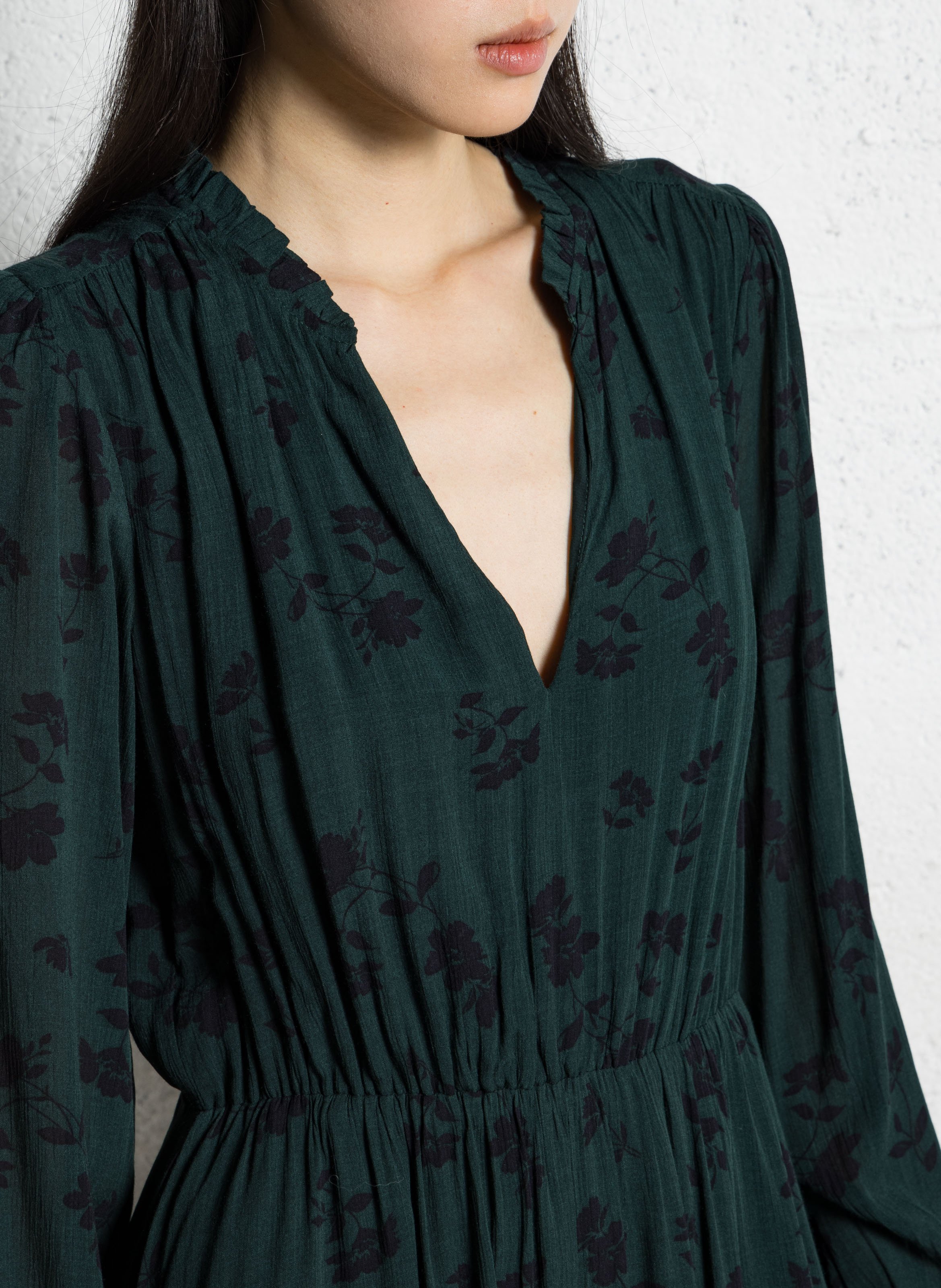 Halflange jurk met print LA PETITE ETOILE Groen