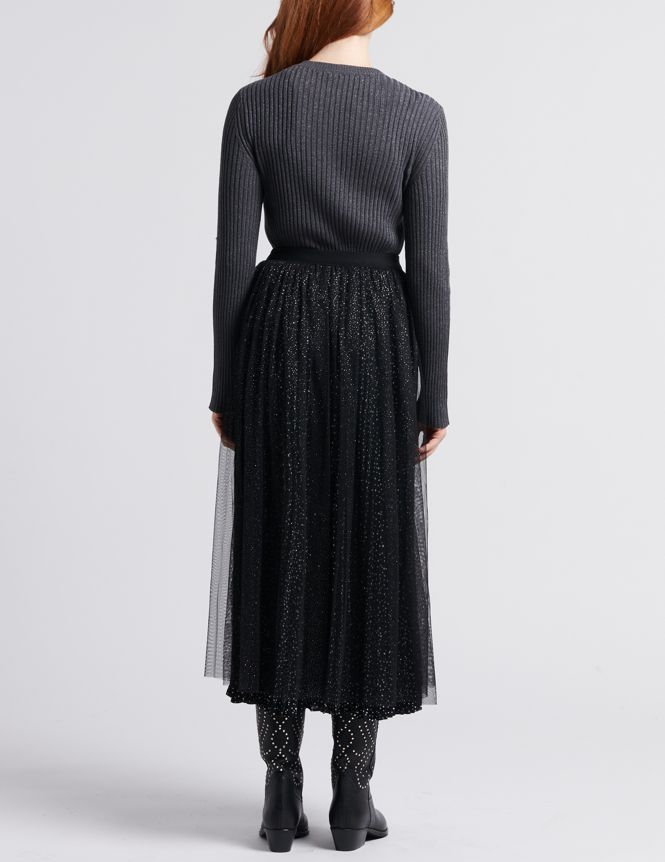 Pull moulant à col rond OBJECT Gris