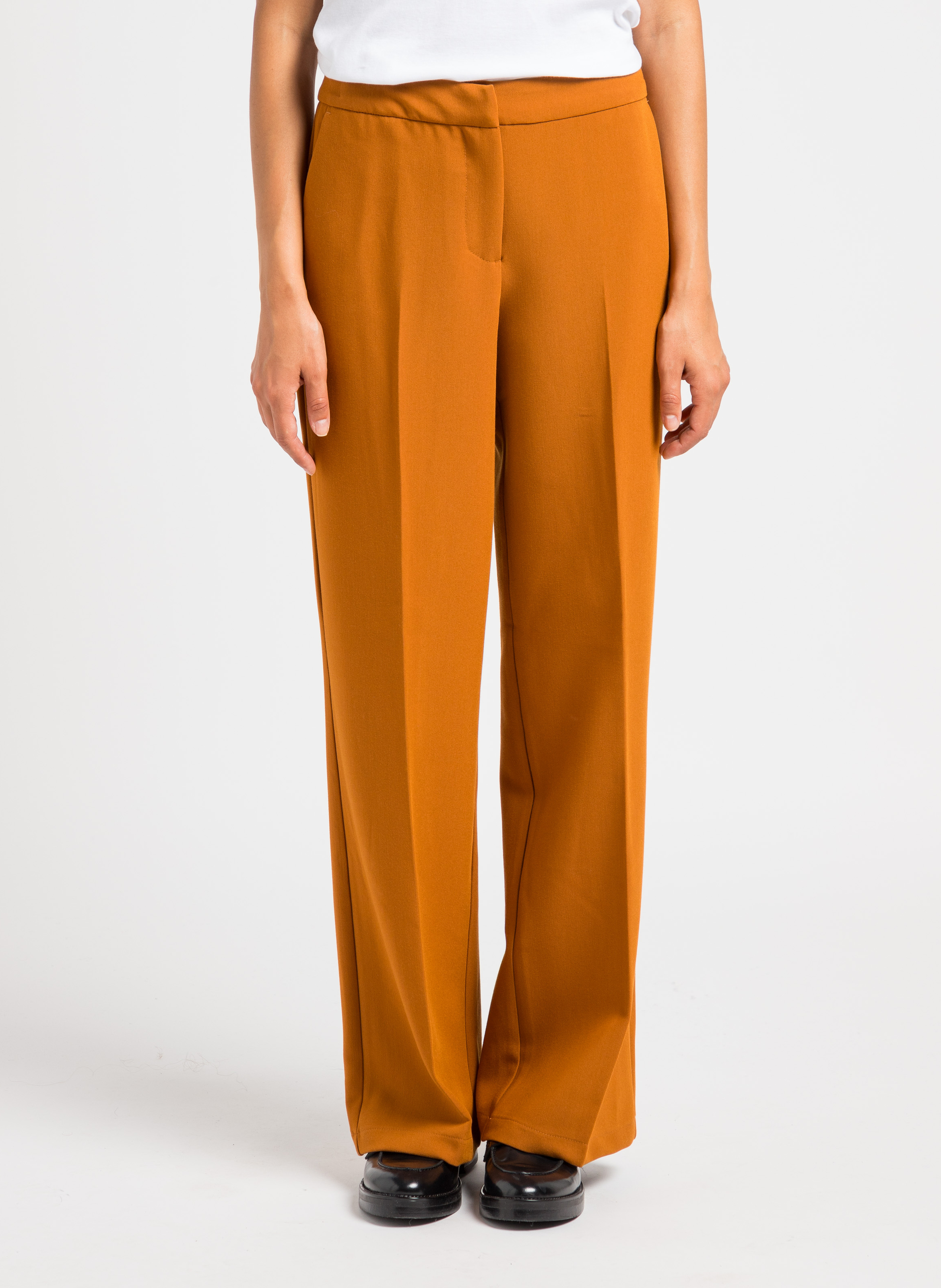 Pantalon à pinces large VILA Marron