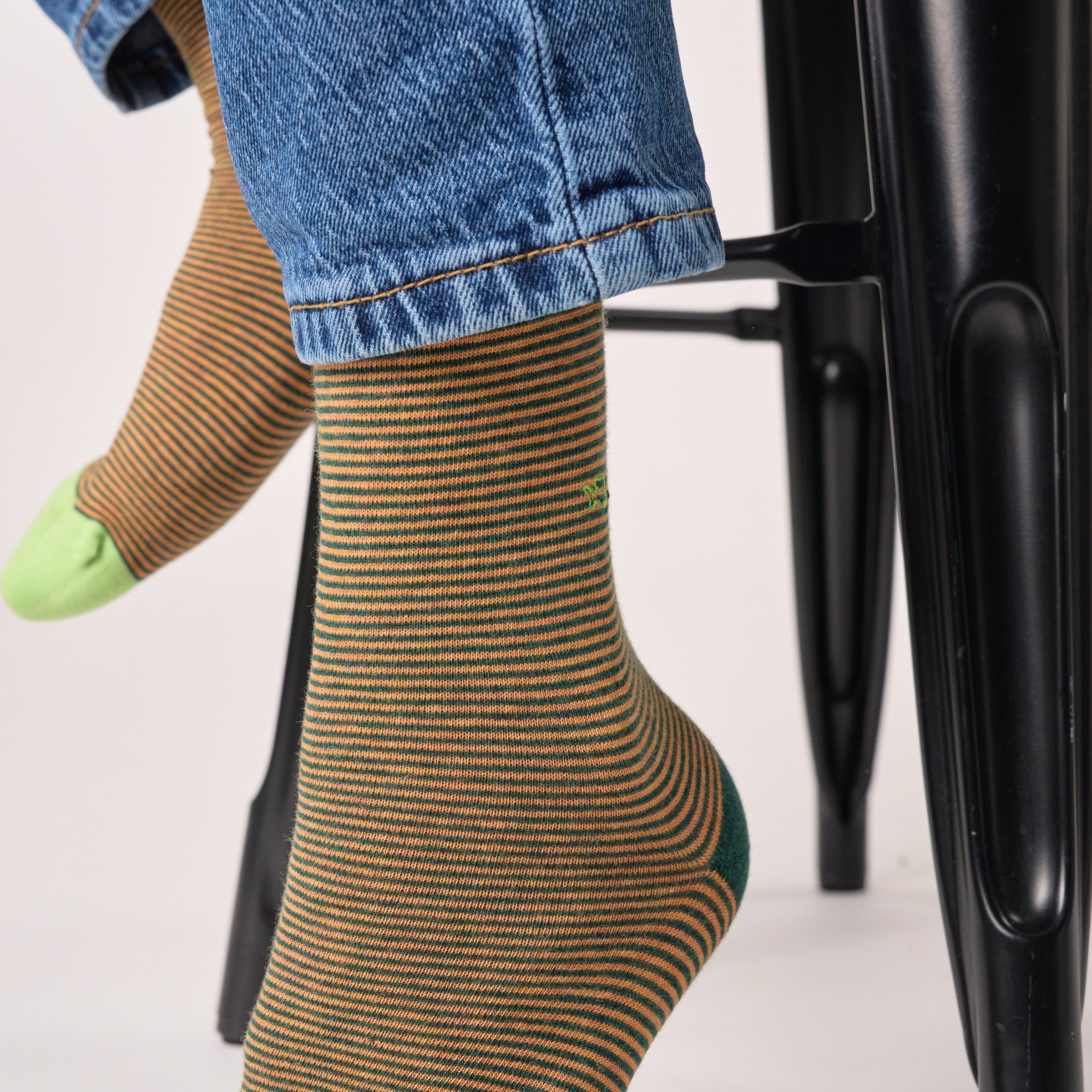 Combed cotton striped socks BILLYBELT Orange