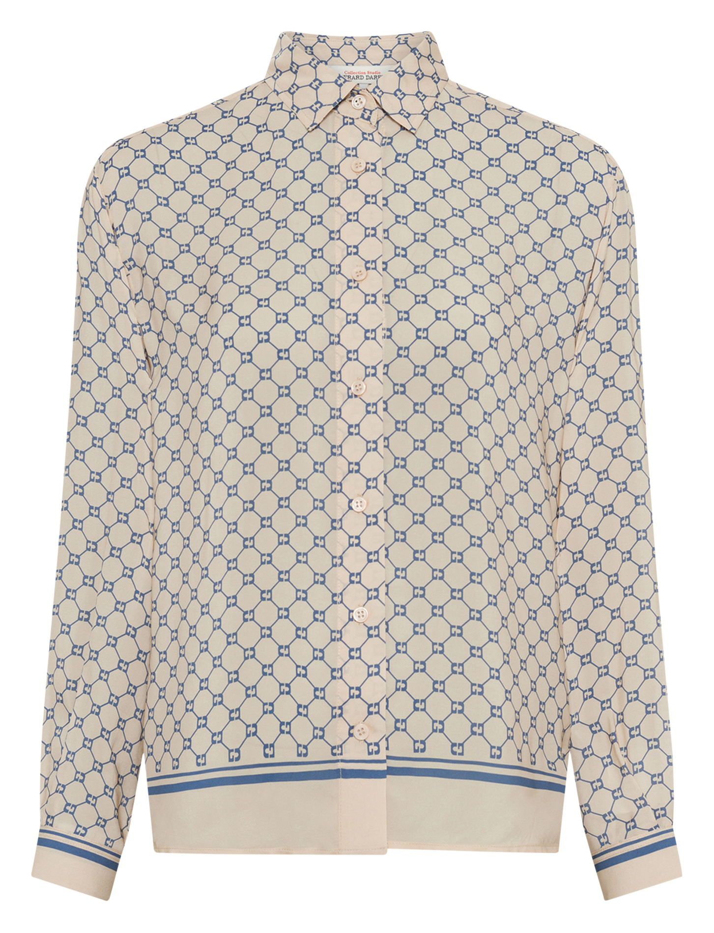 Chemise imprimée col montant GERARD DAREL Bleu