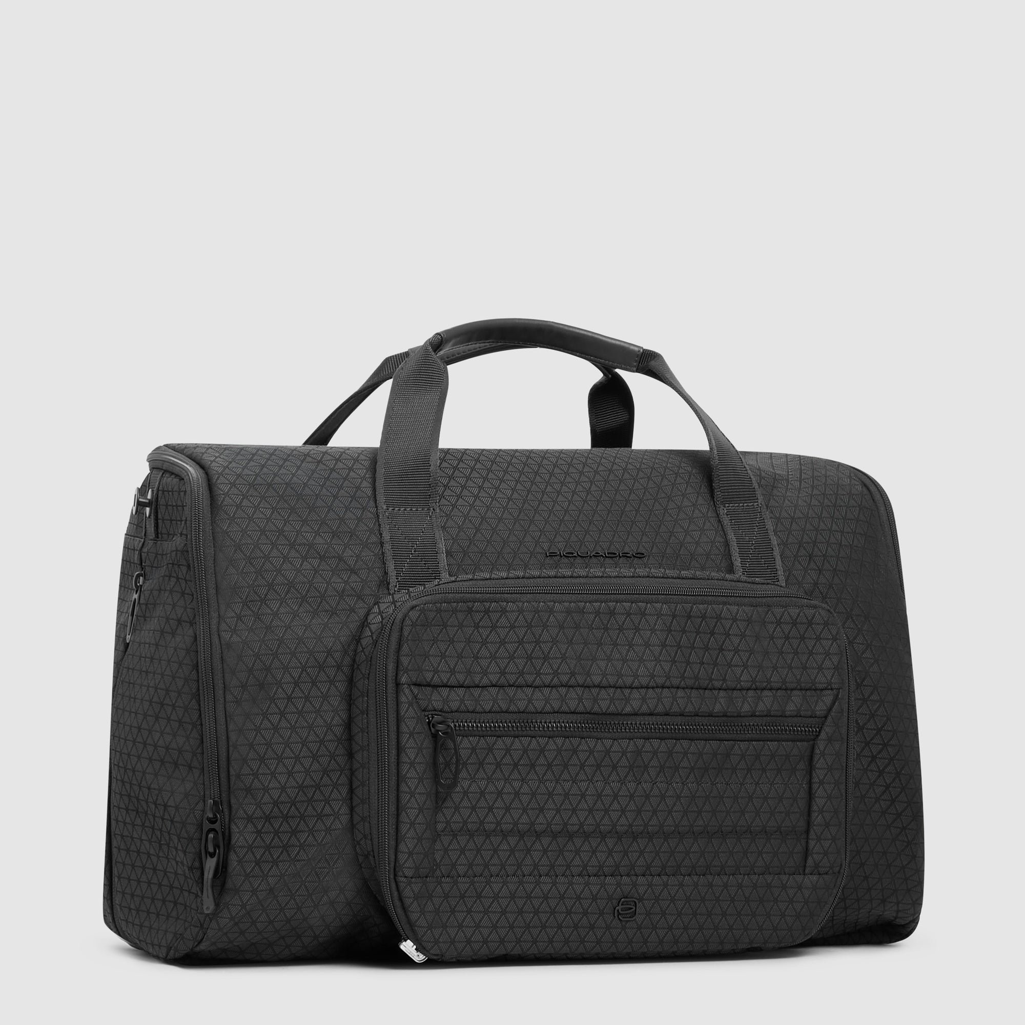 Foldable travel bag made from recycled fabric PIQUADRO Black