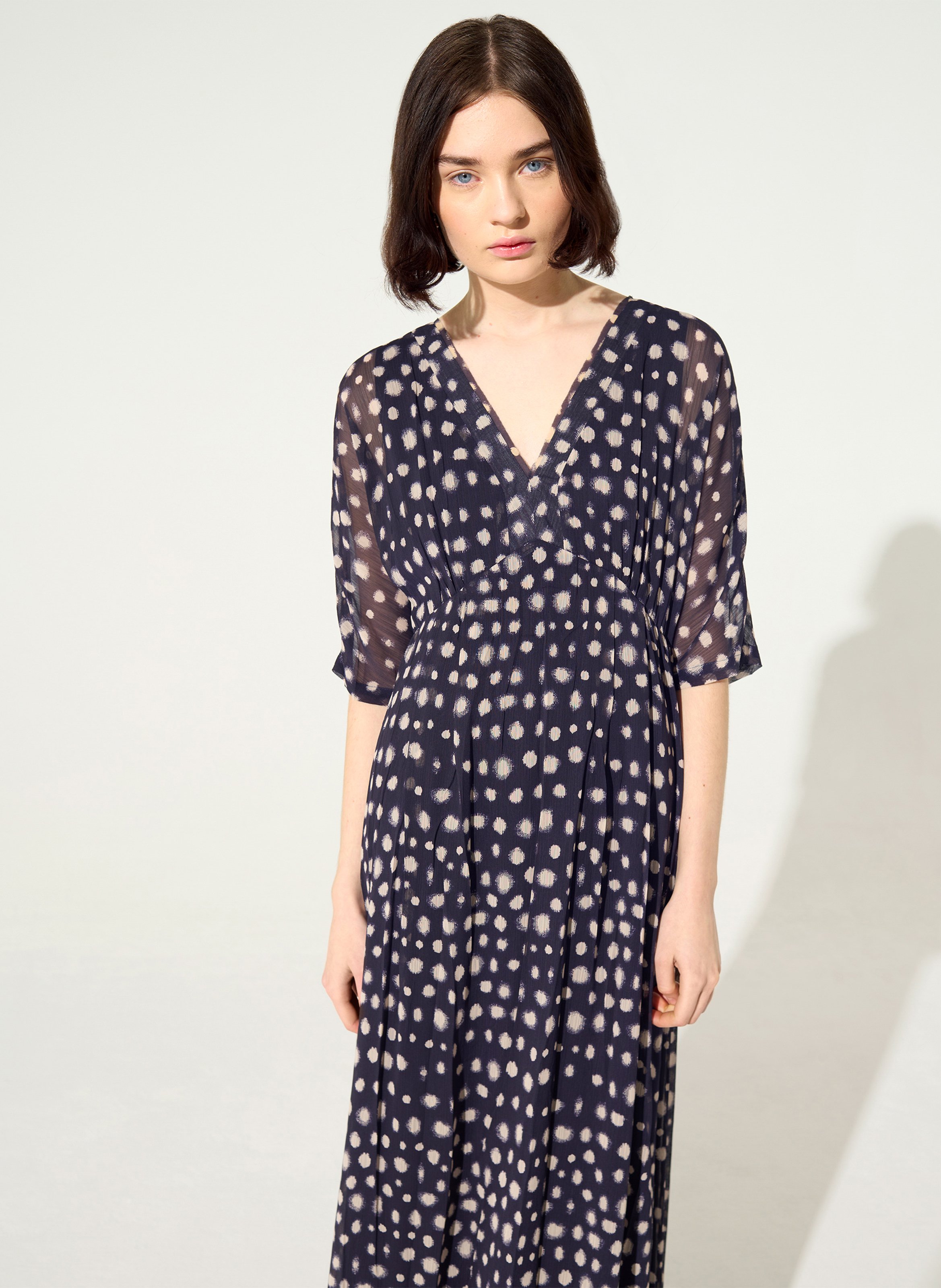 Robe longue col V  COTELAC Violet