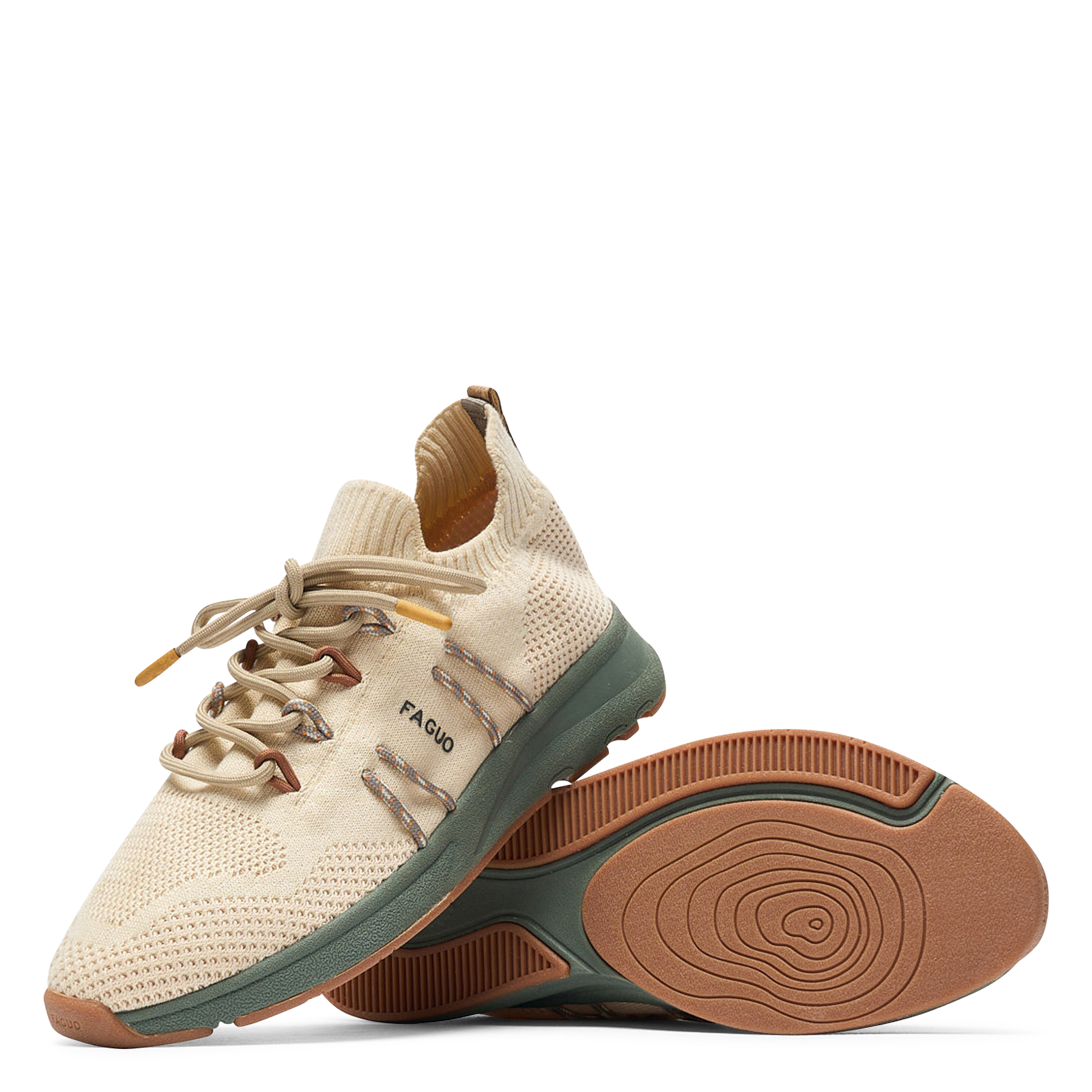 Baskets basses tricotées FAGUO Blanc