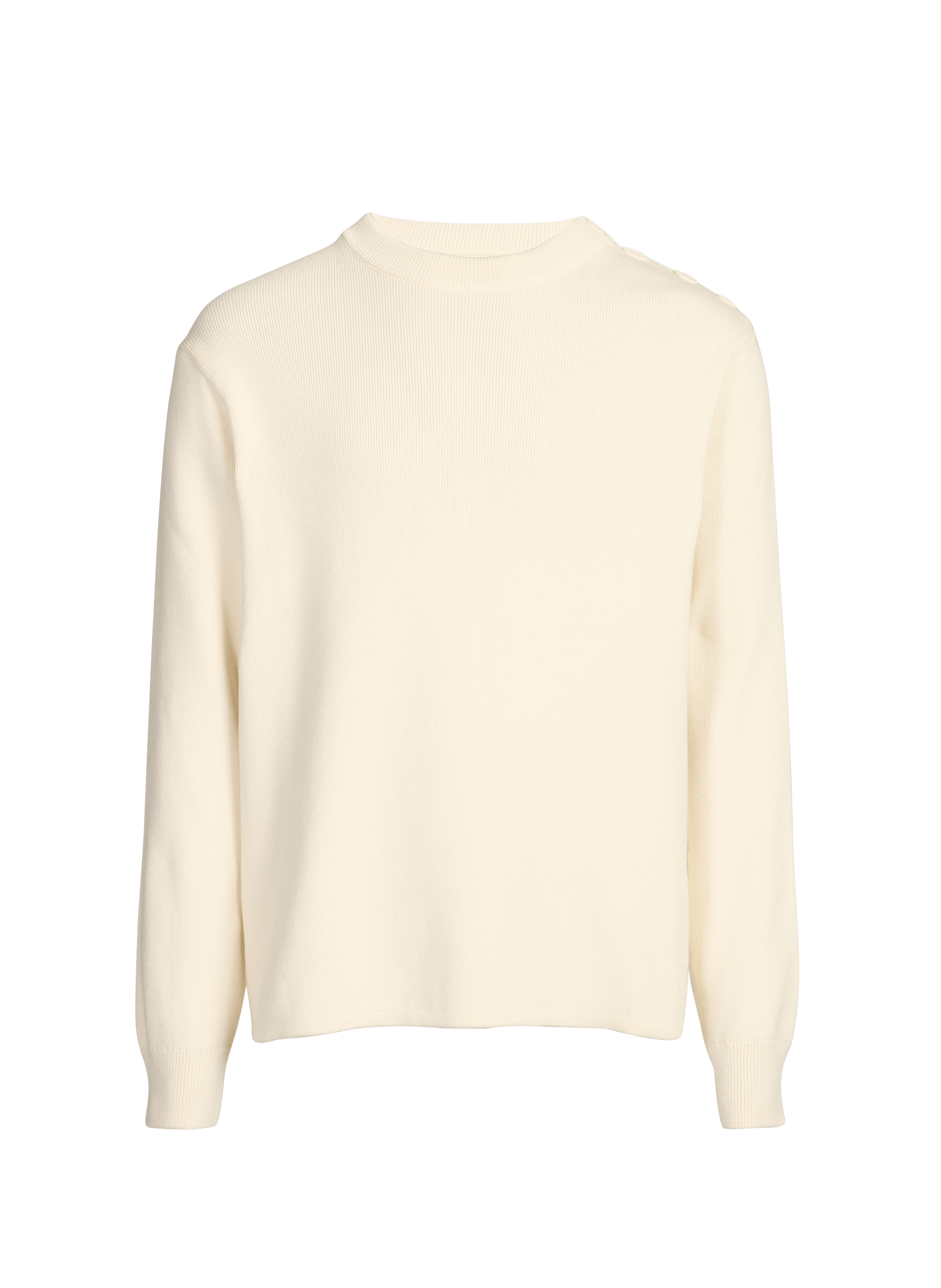 Straight cotton sweater with round neck SAISON 1865
