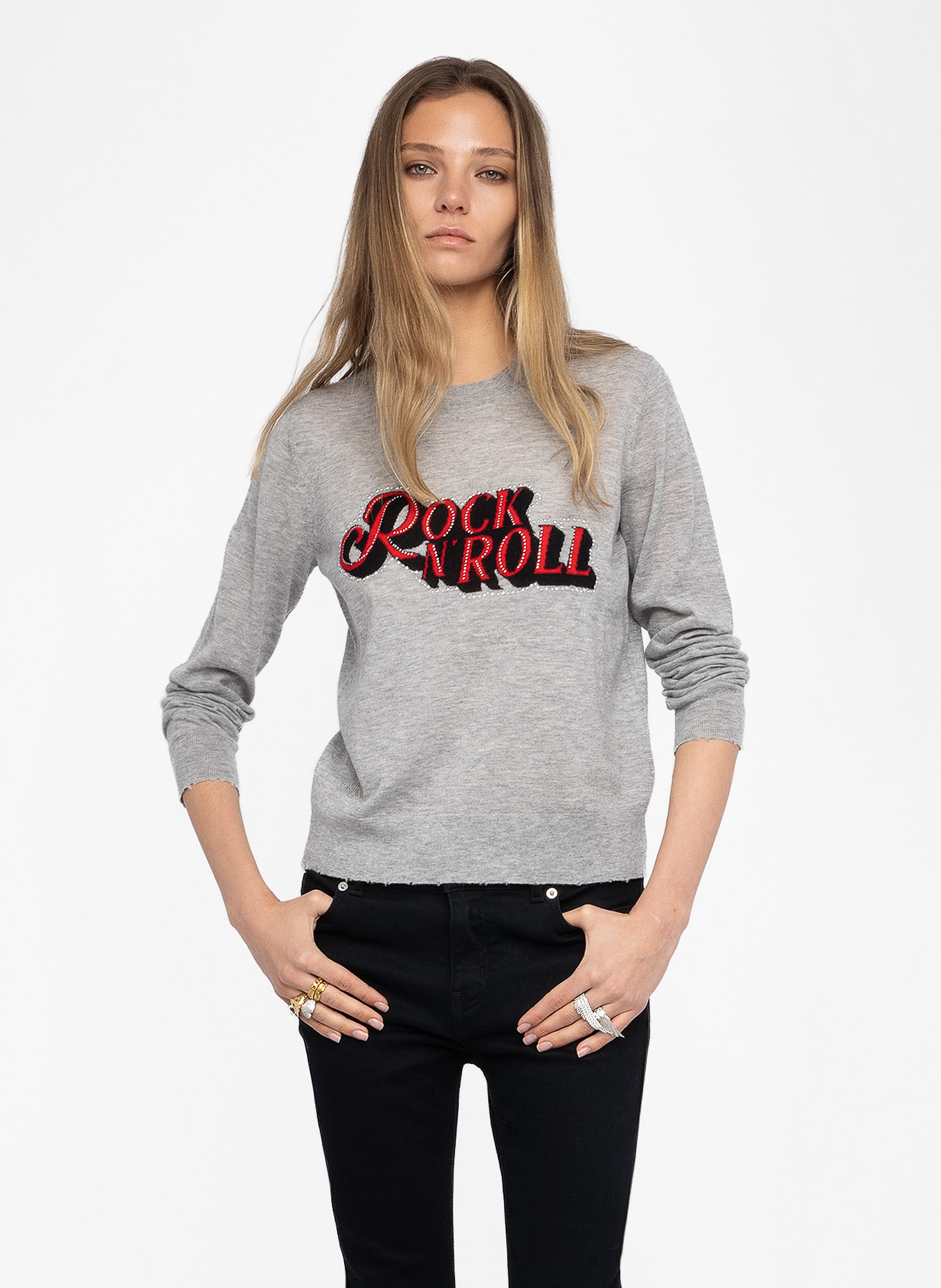 Rundhalsausschnitt aus Kaschmir ZADIG&VOLTAIRE Grau