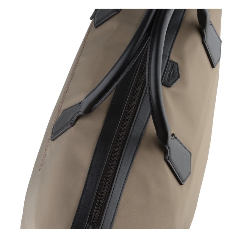 Canvas and leather travel bag Brown