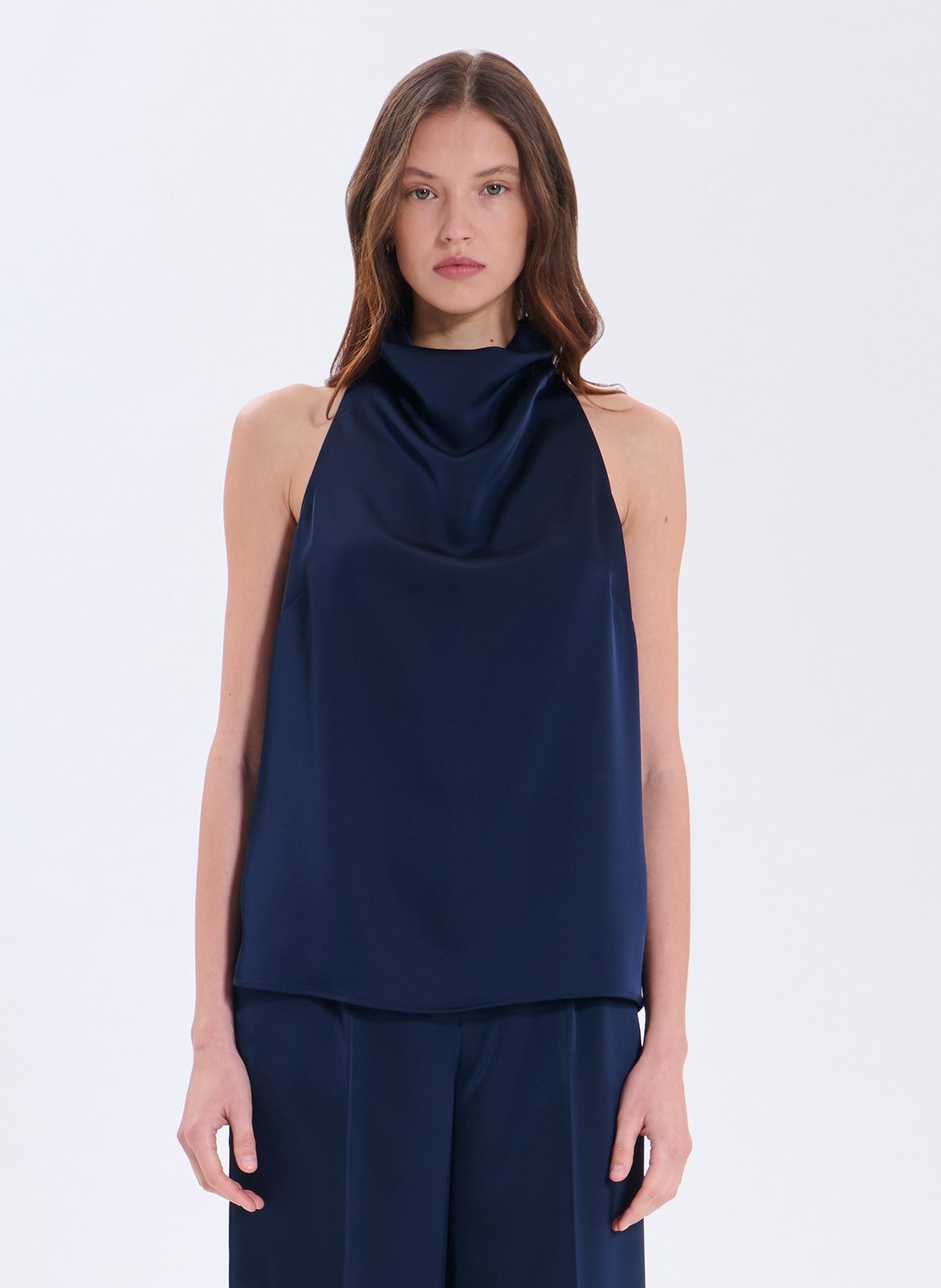 Cowl-neck top ZAPA Blue