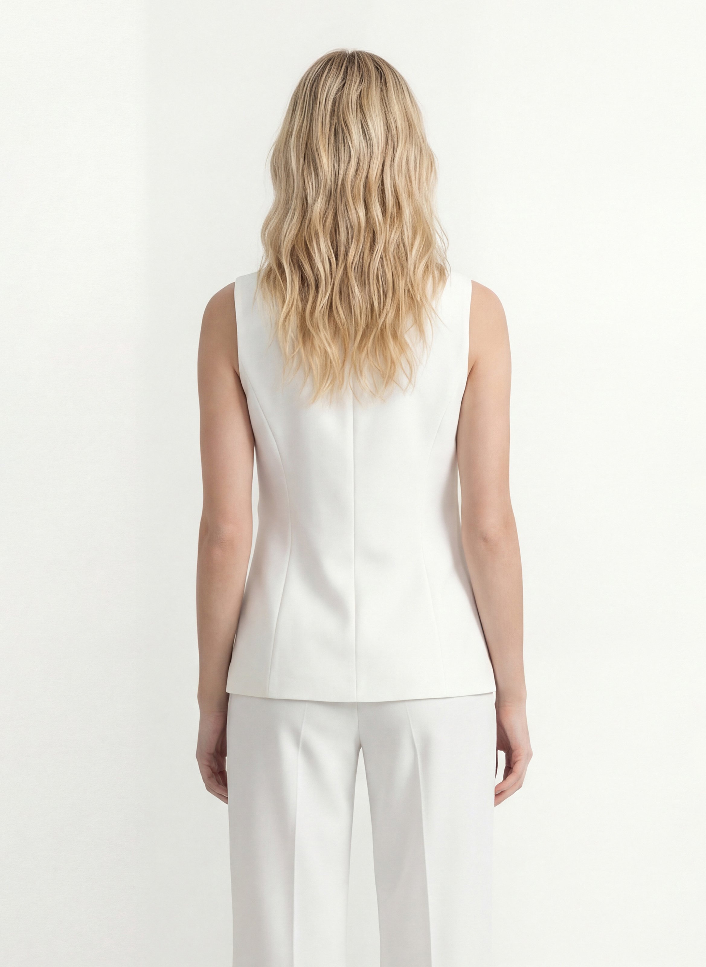 Veste col V  KOOKAI Blanc