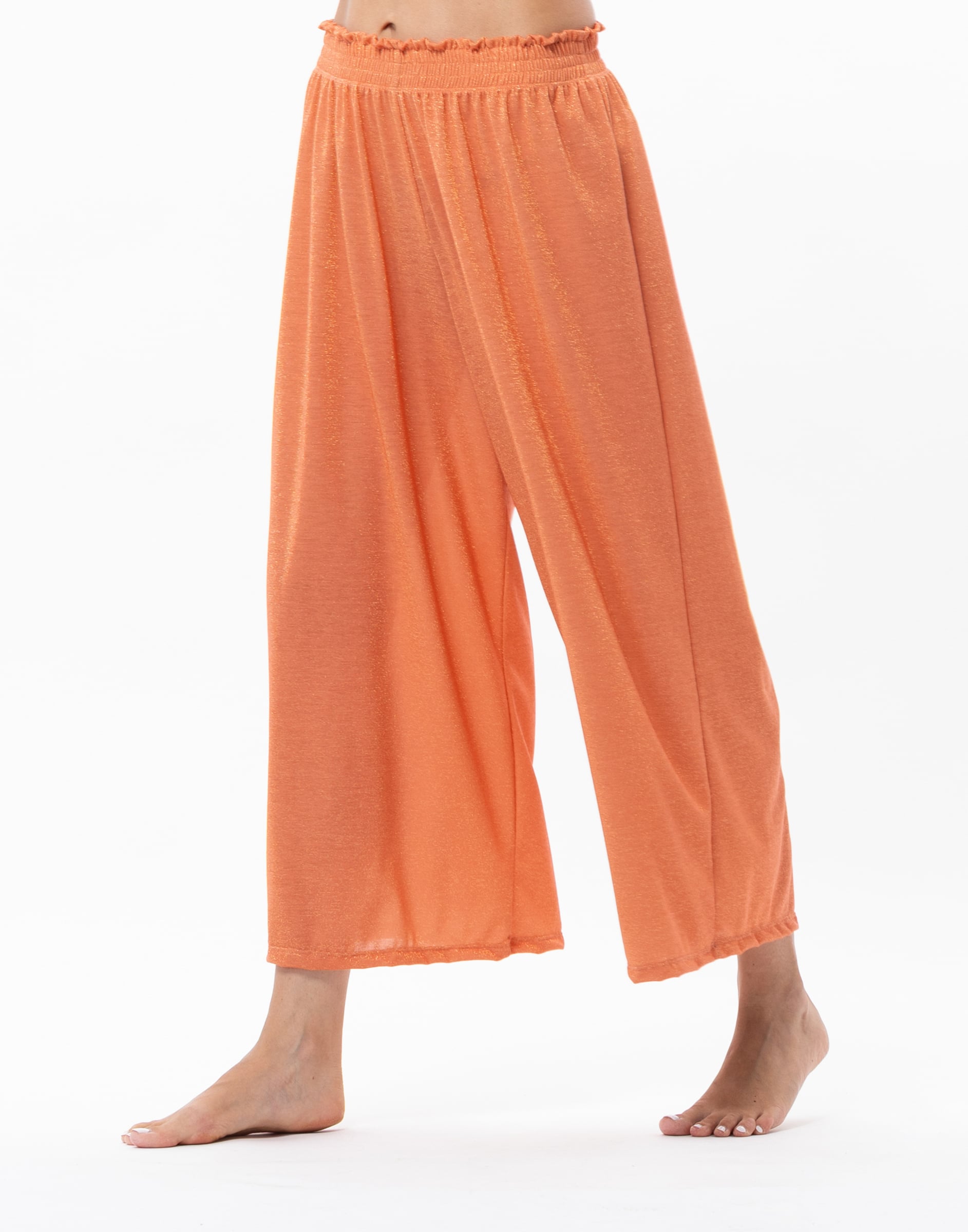 Pantalon en maille lurex LE CHAT Orange