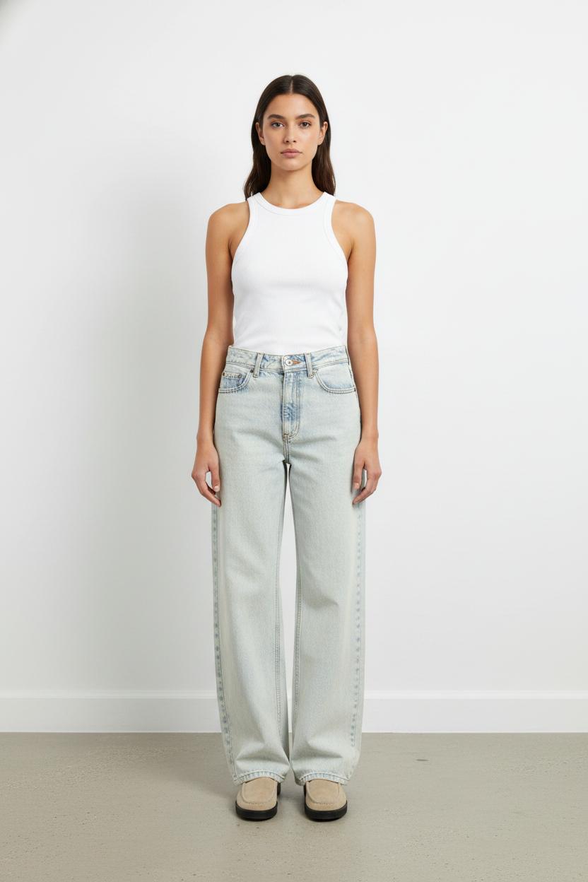 Cropped slim jeans with studs SEZANE - Seconde main Blue